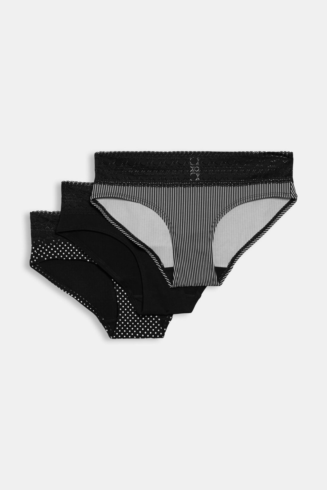3er-Set Slips mit Spitze