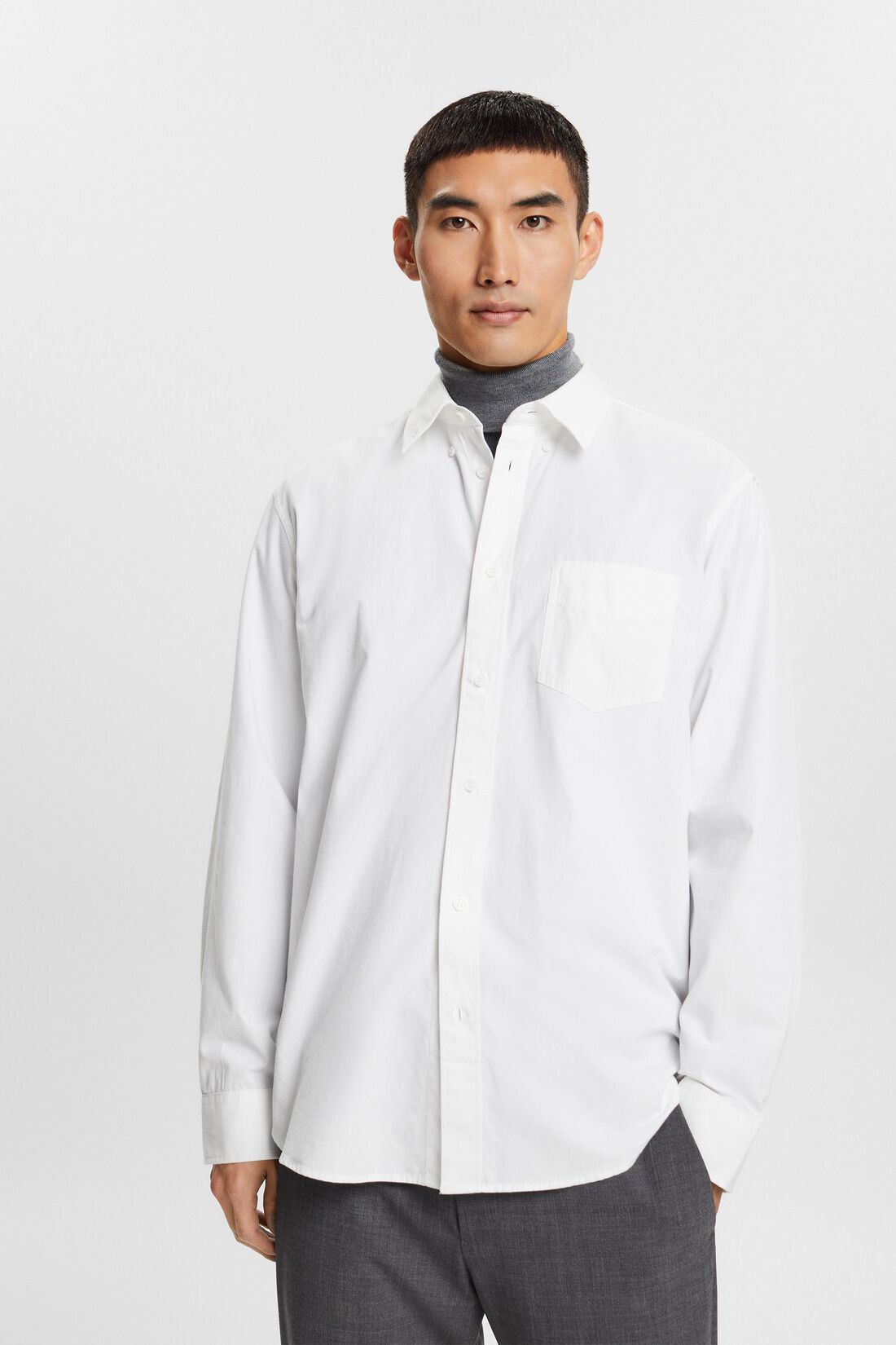Button-Down-Hemd aus Popeline, 100% Baumwolle