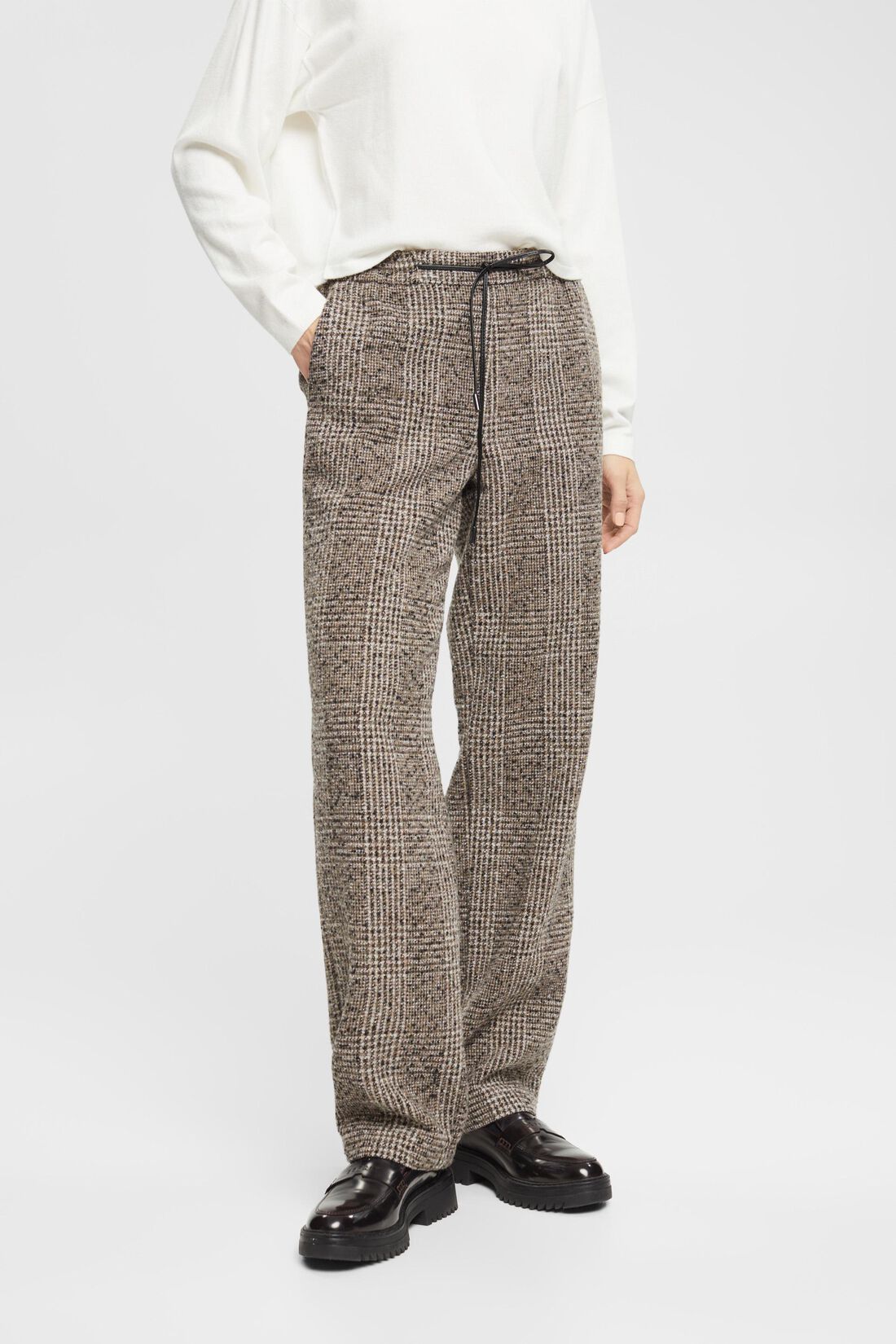 High-Rise-Hose aus Wollmix