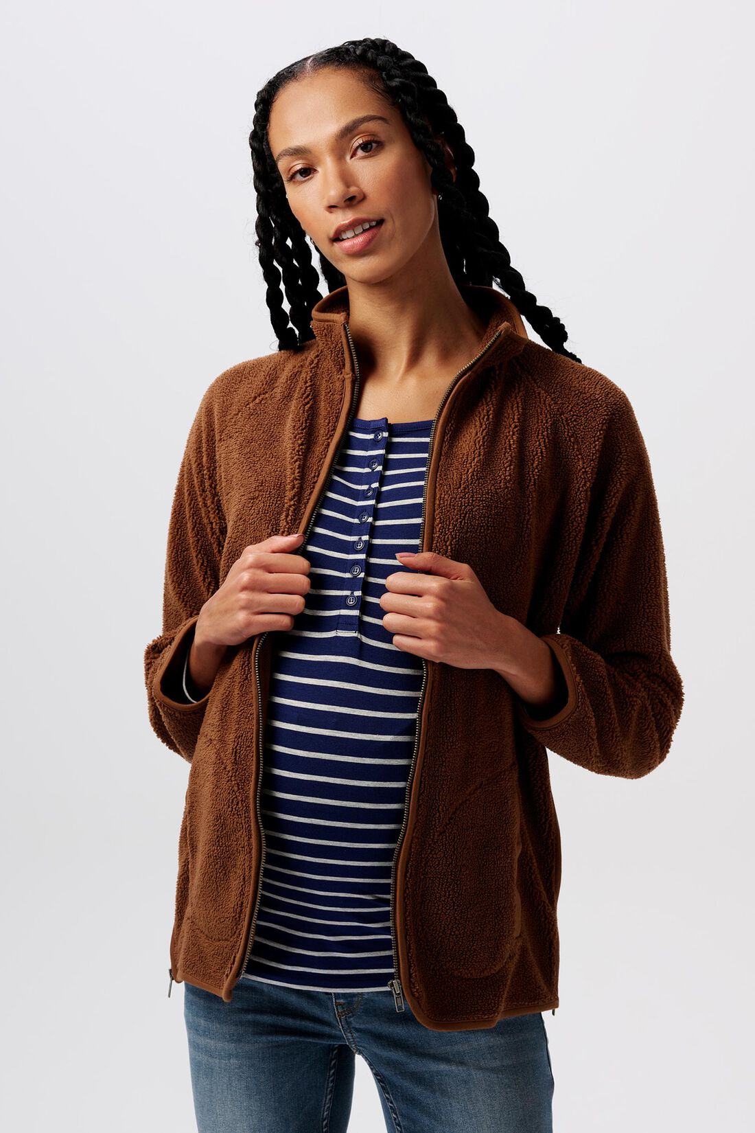 MATERNITY Sweatshirt aus Teddyfleece