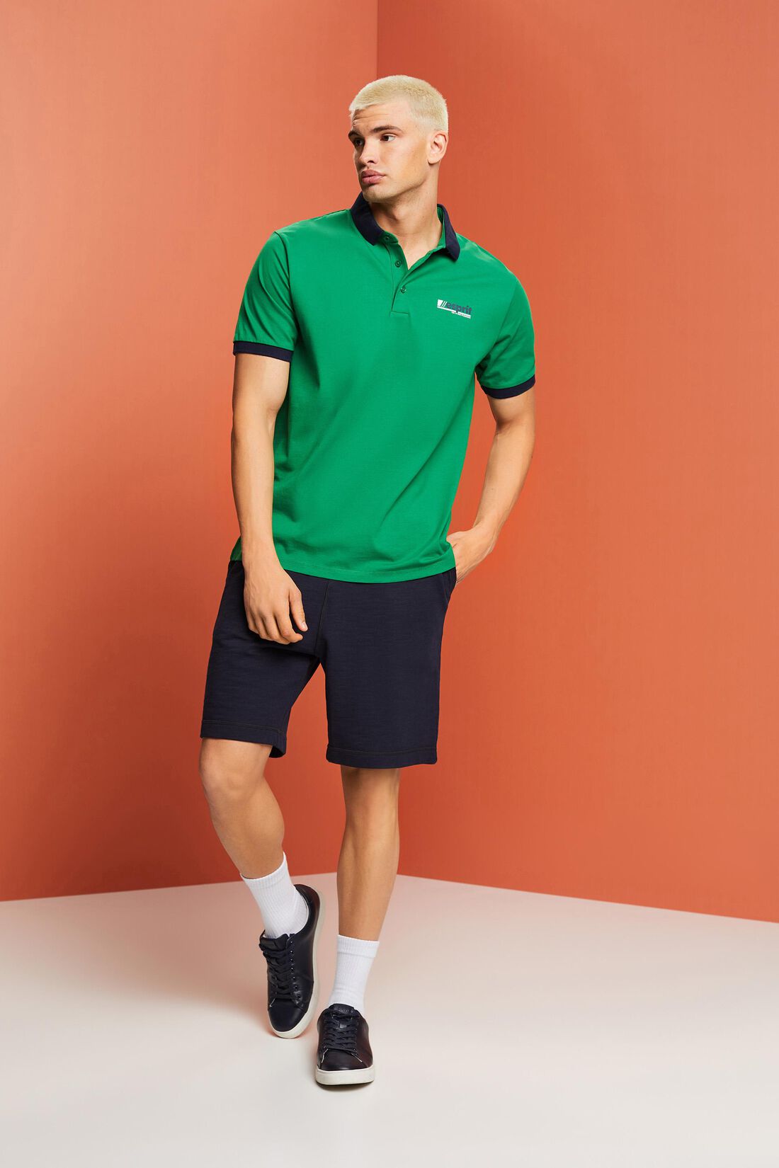 Poloshirt aus Baumwolljersey mit Logo-Print