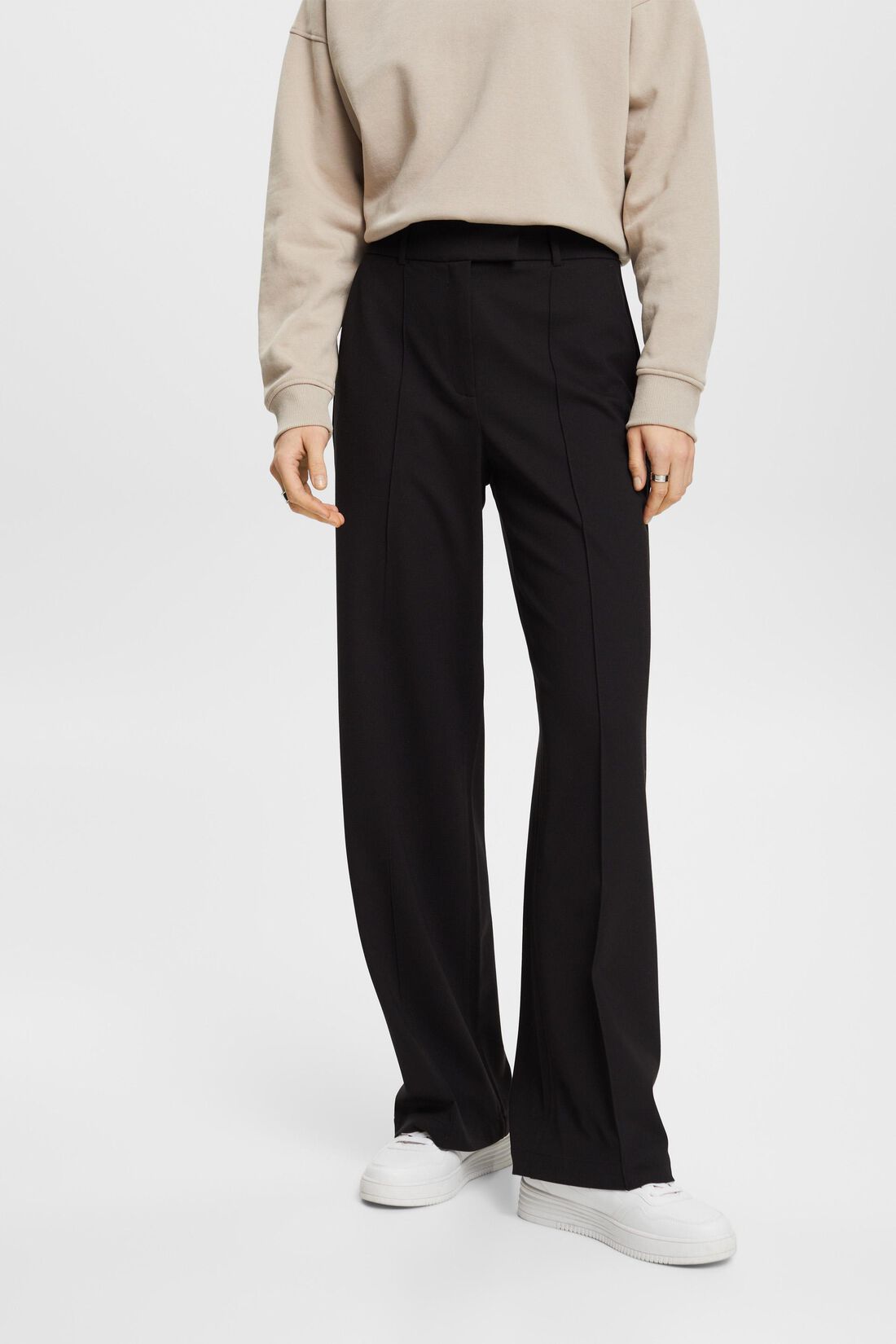 Mid-Rise-Hose mit weitem Bein
