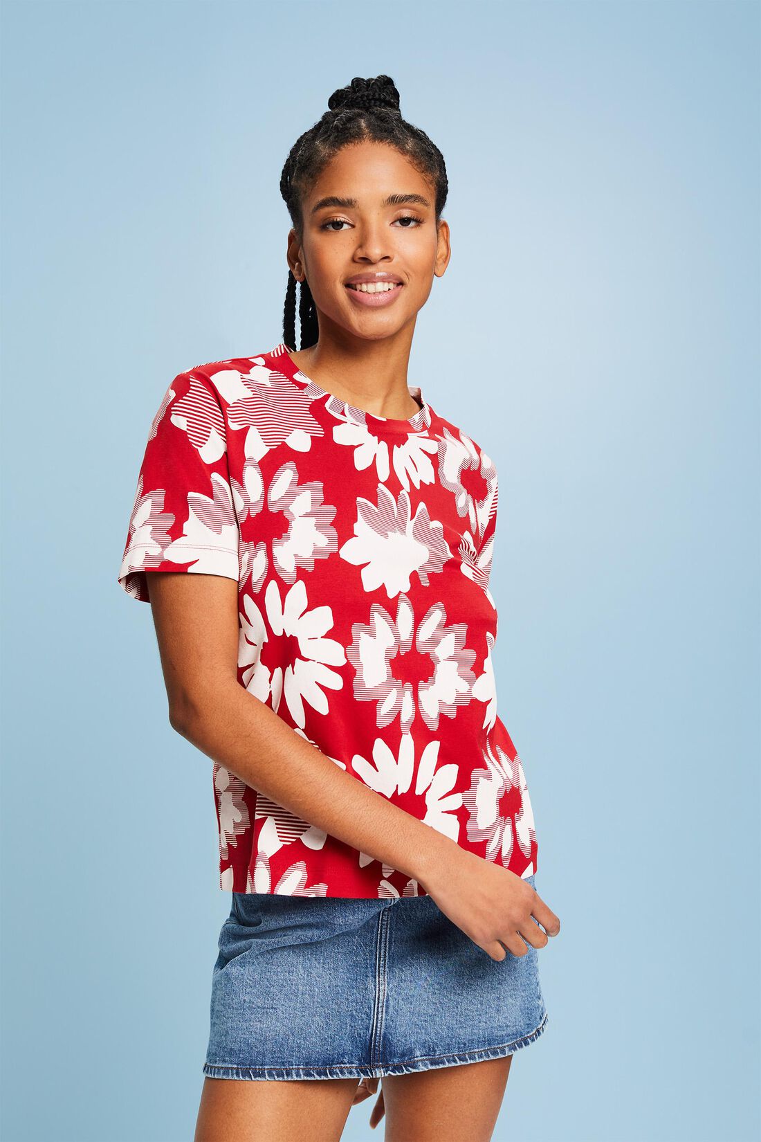 T-Shirt mit Rundhalsausschnitt und Print