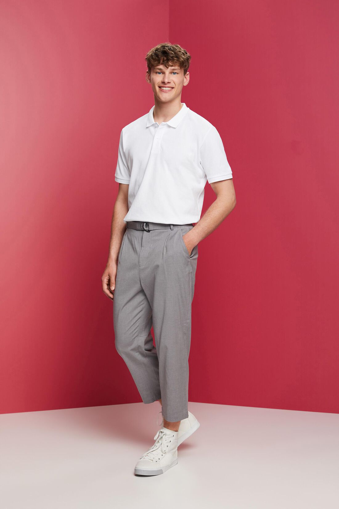 Slim-Fit-Poloshirt aus Baumwoll-Piqu&eacute;