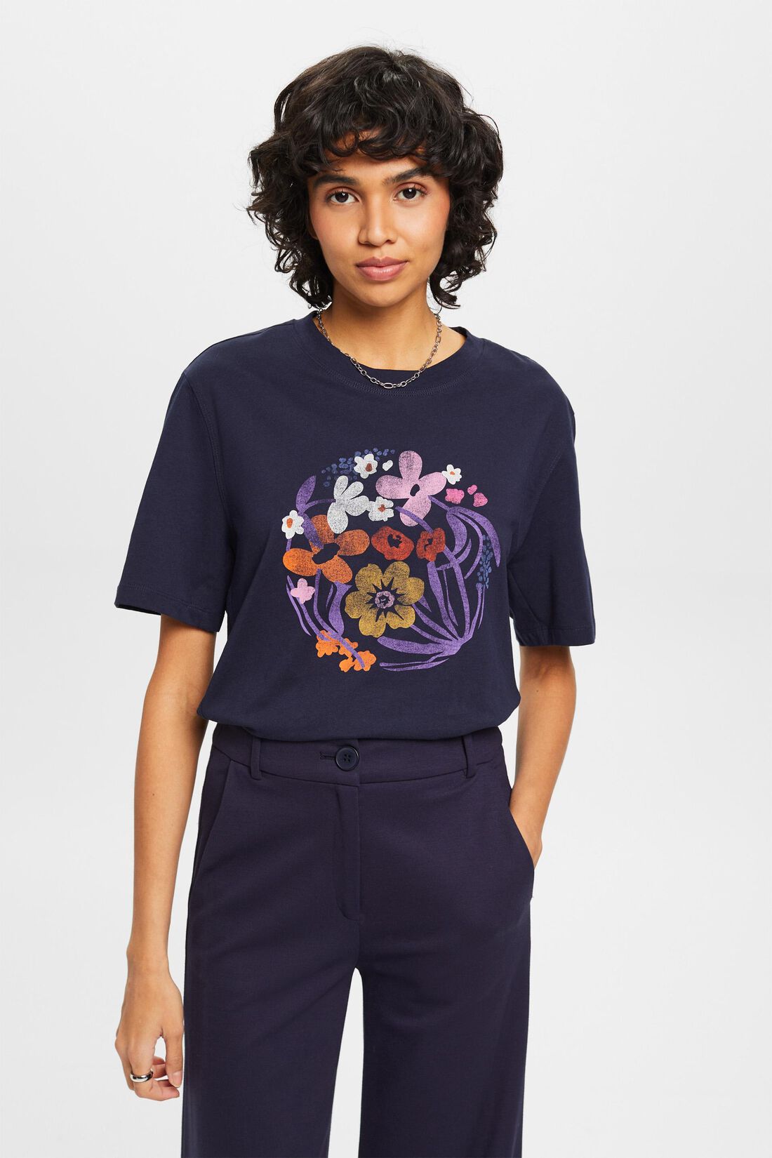 T-Shirt mit Blumen-Print