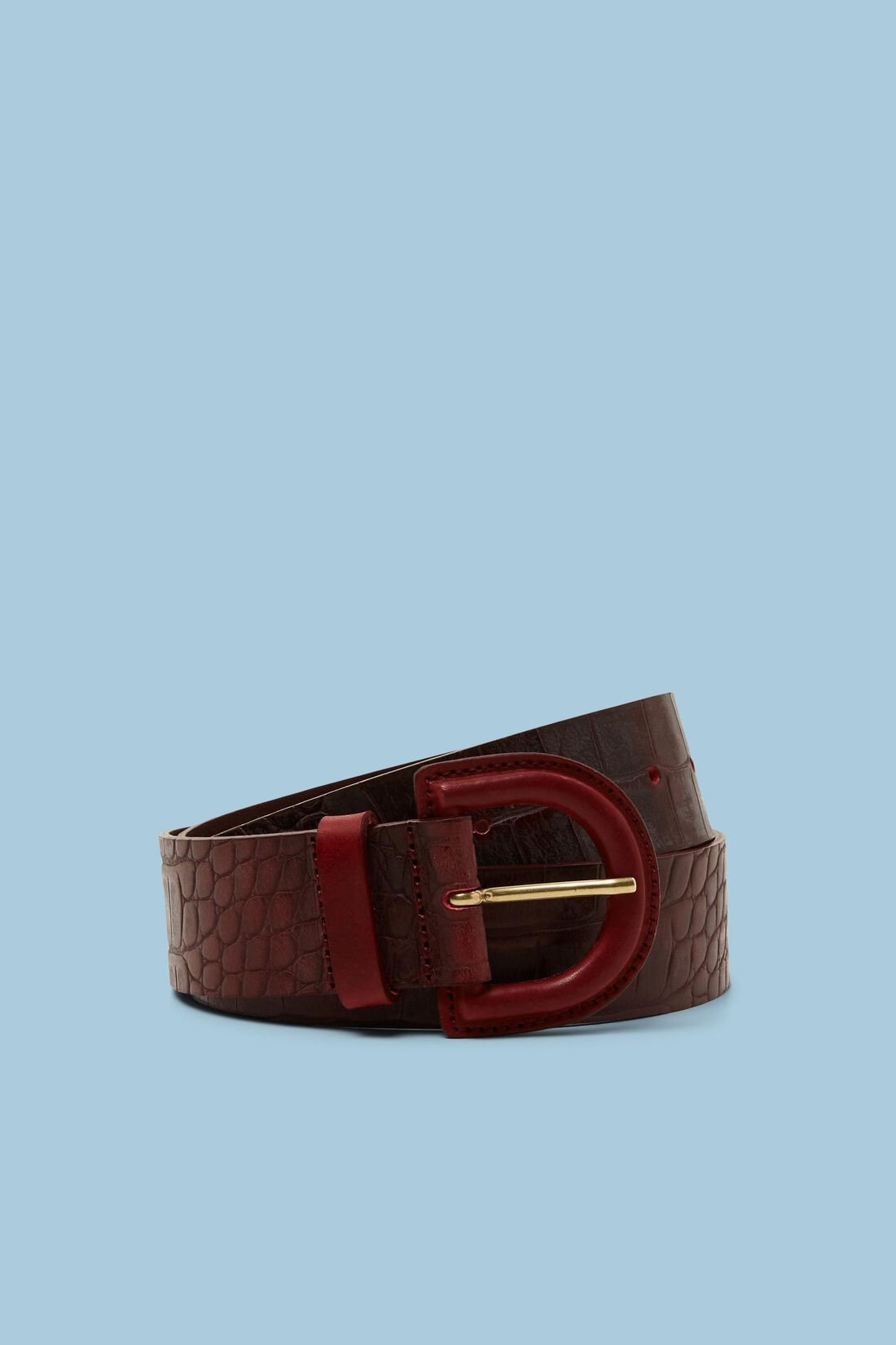 Lederg&uuml;rtel in strukturierter Croco-Optik