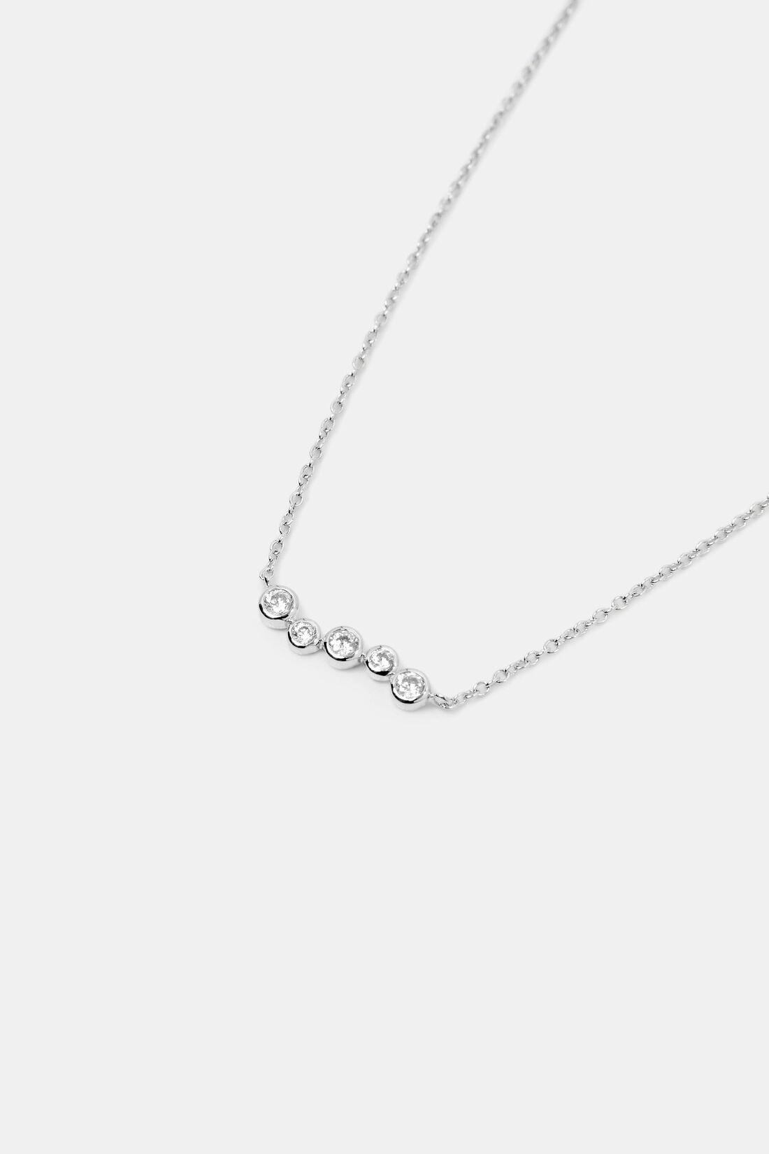 Halskette aus Sterlingsilber mit Zirkonia-Anh&auml;nger