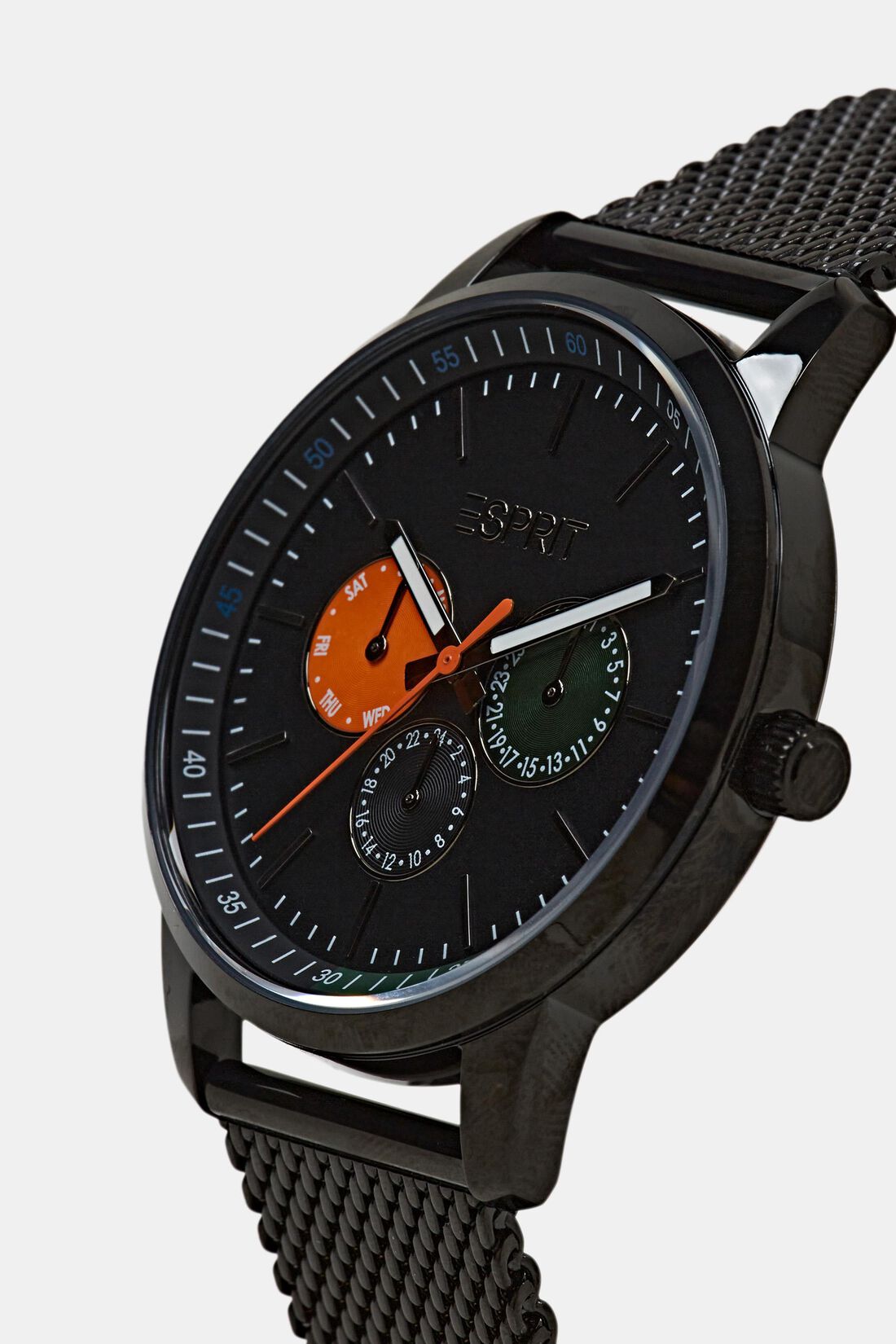 Armbanduhr mit Milanaiseband aus Edelstahl
