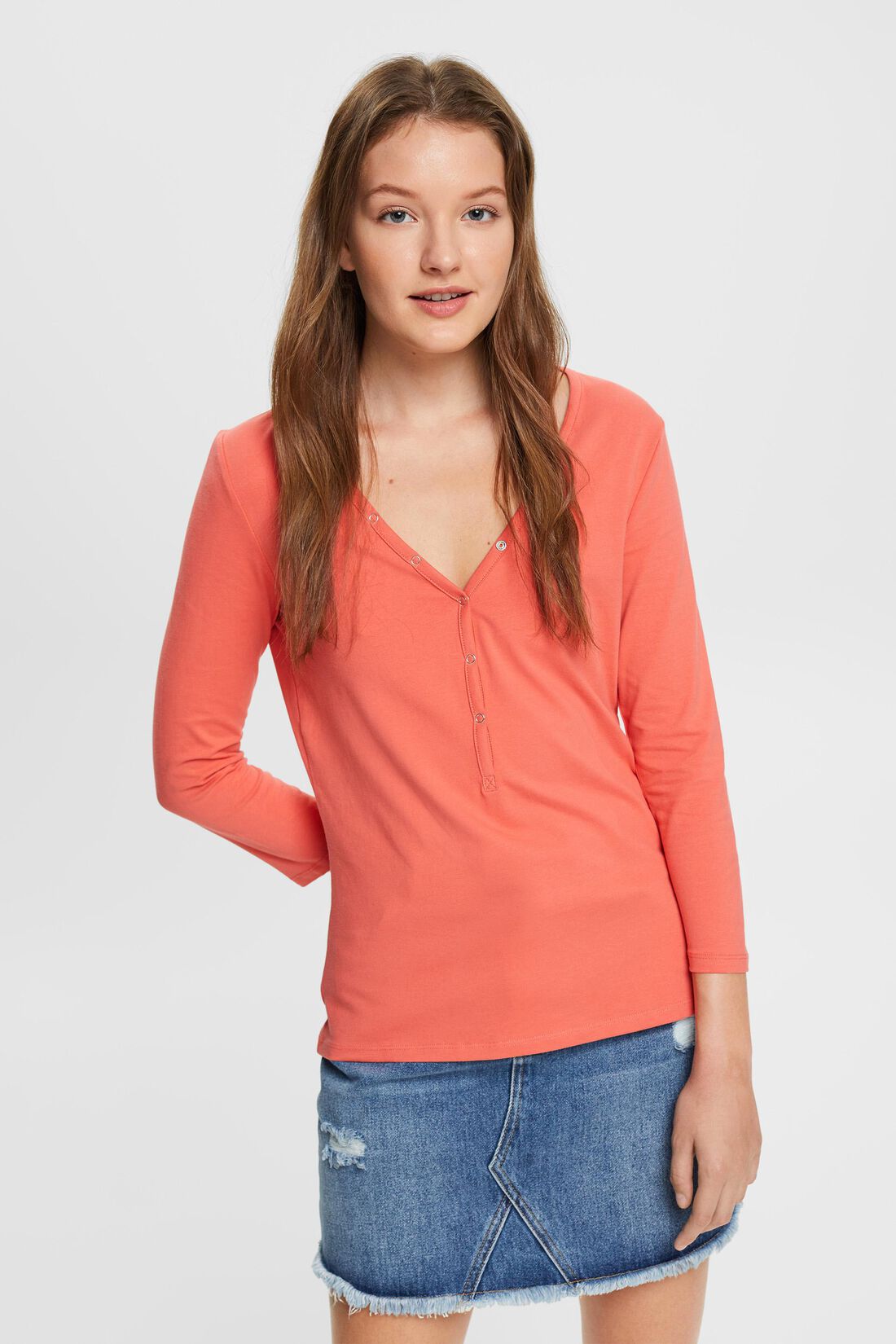 Longsleeve mit Henley-Ausschnitt