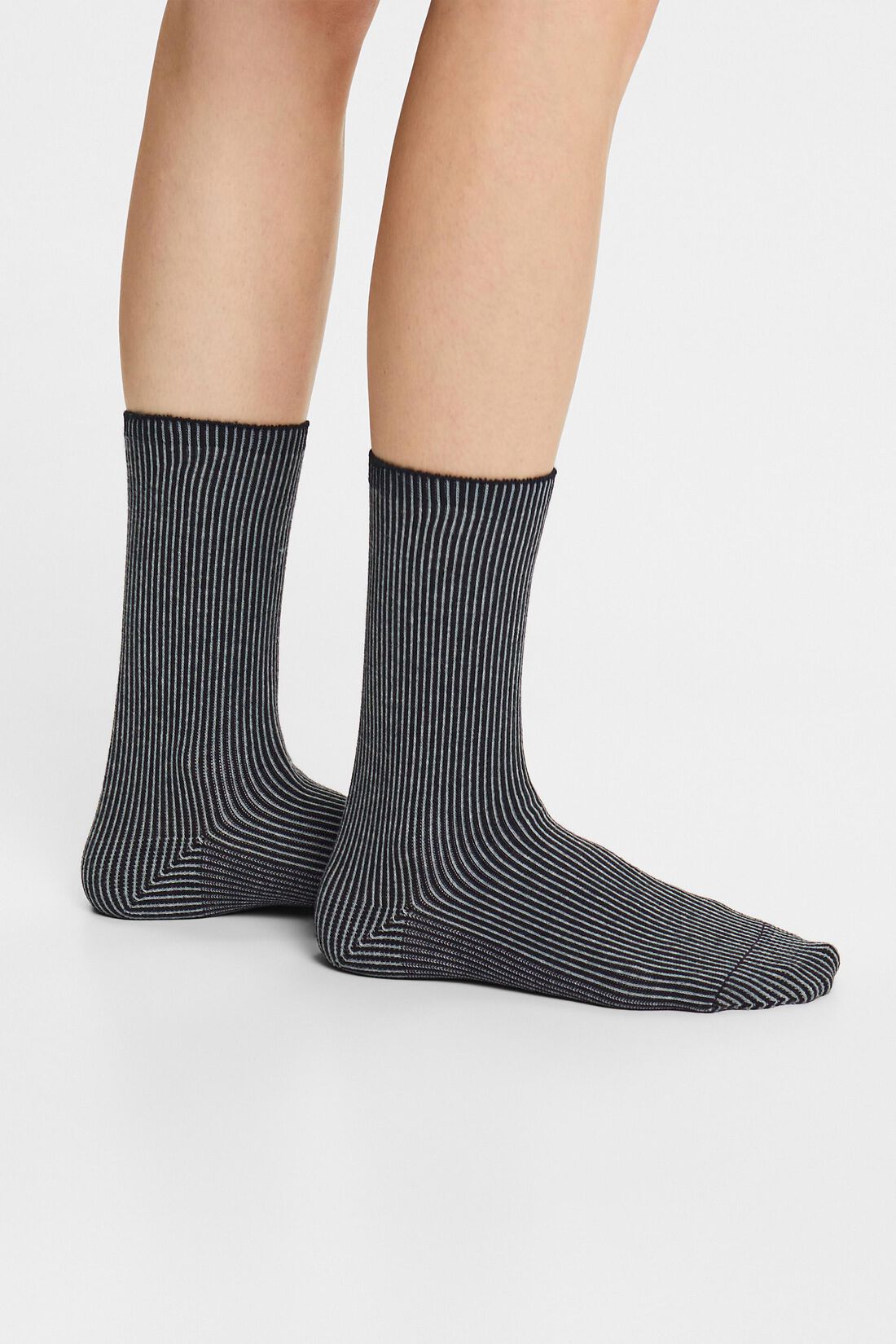 2er-Pack Grobstricksocken mit Streifenmuster