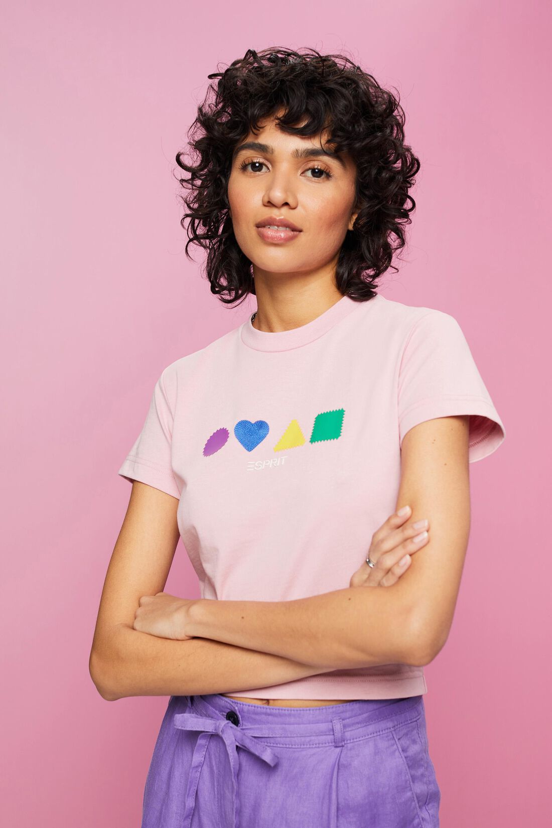 T-Shirt aus Bio-Baumwolle mit geometrischem Print