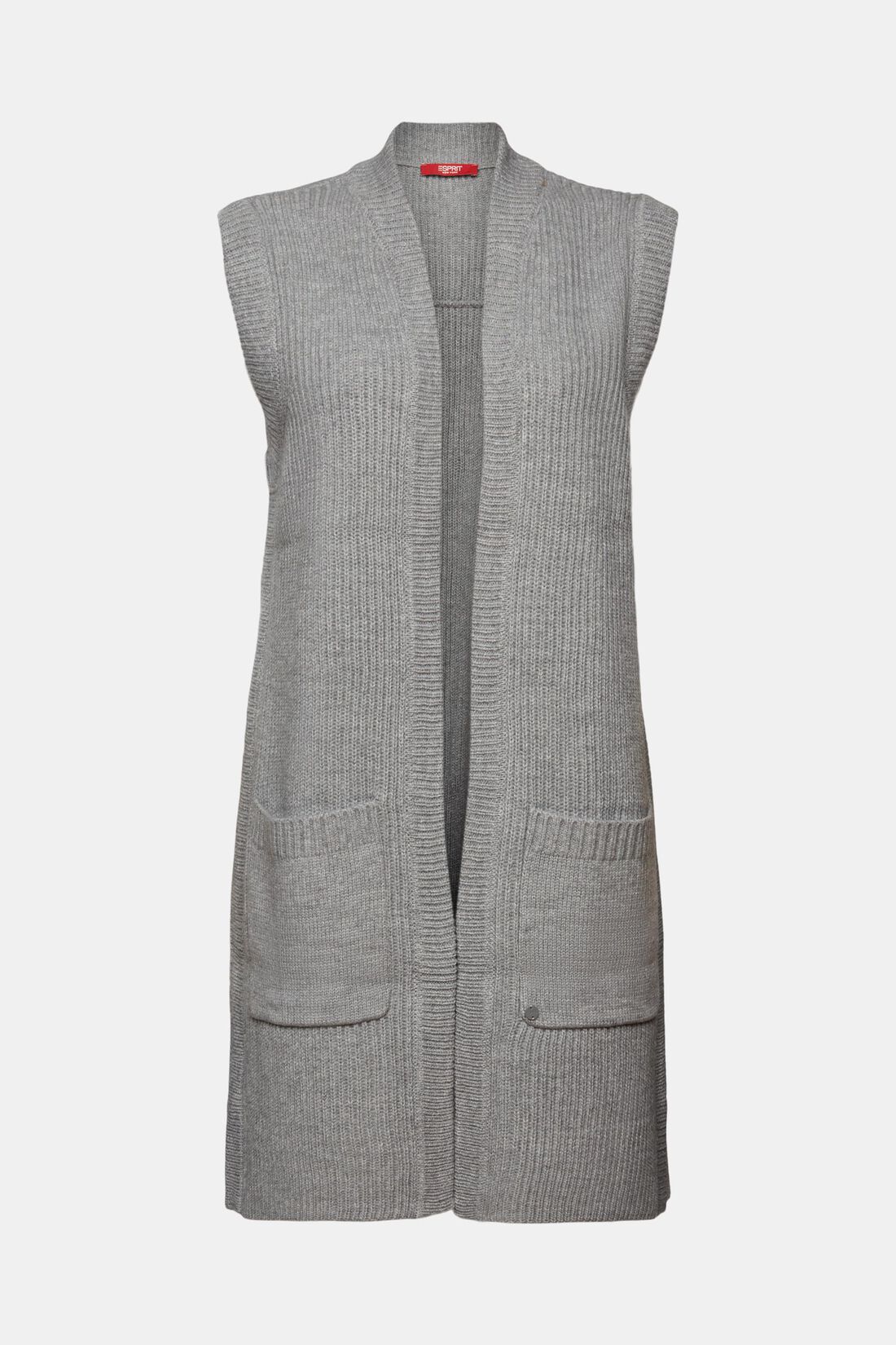 Recycelt: Langer &auml;rmelloser Cardigan