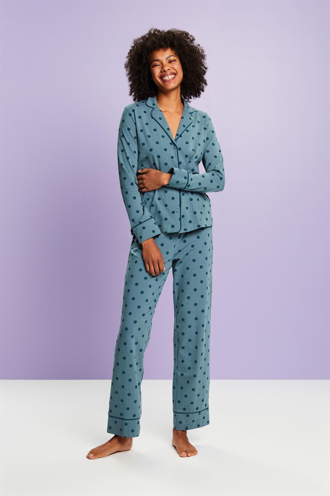 Langes Pyjama-Set aus Jersey