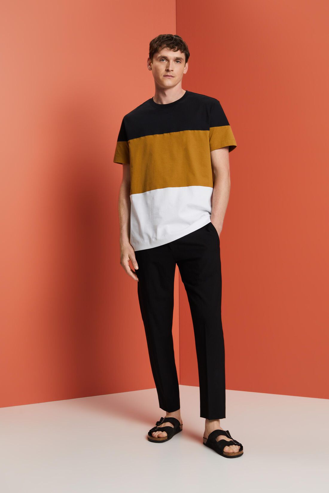 Colourblock-T-Shirt, 100% Baumwolle