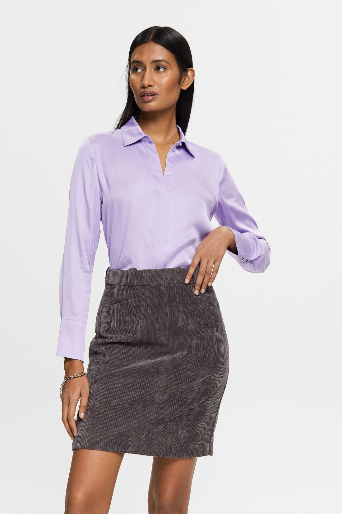 Bluse in Satinoptik