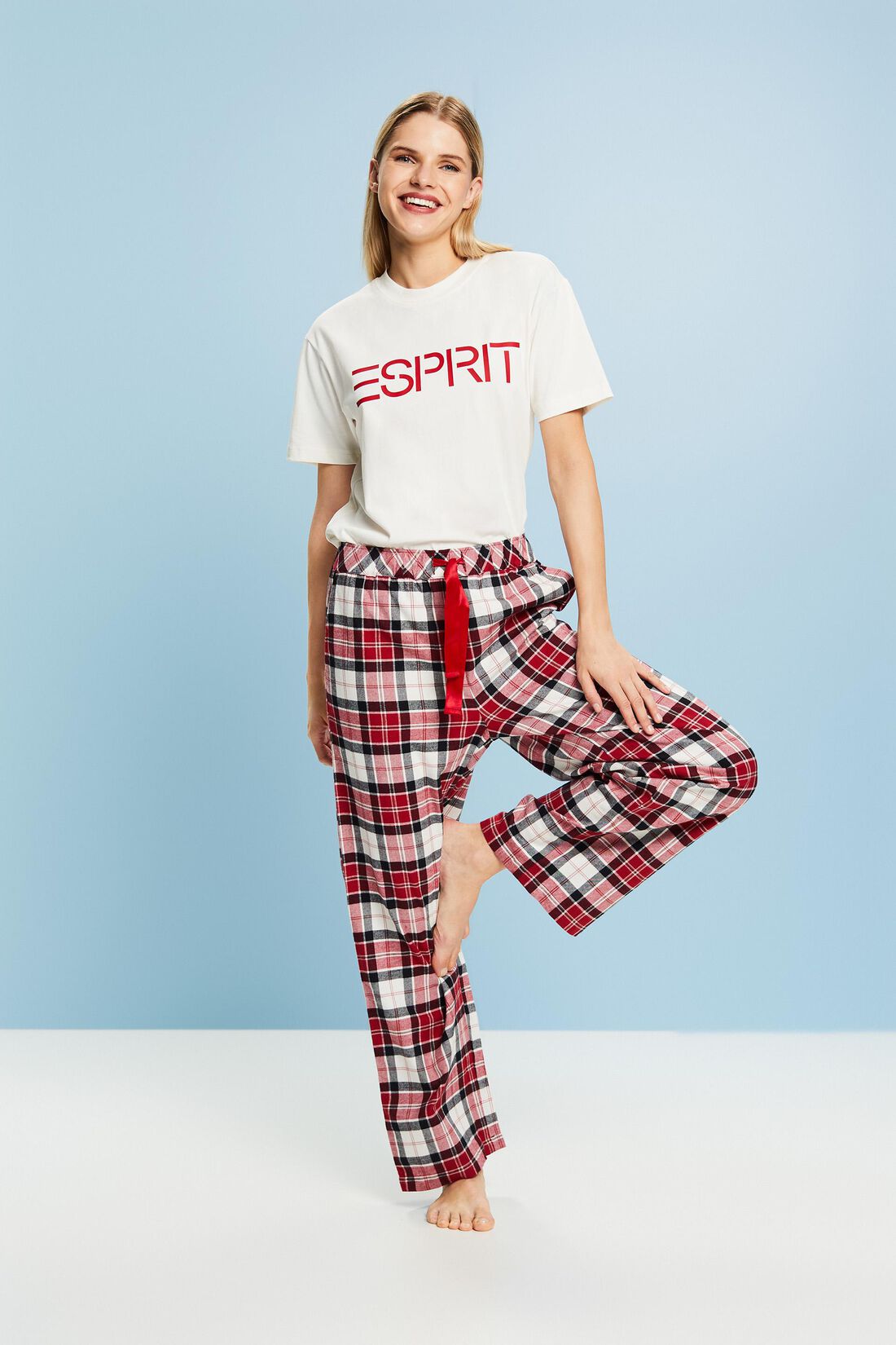 Pyjamahose aus kariertem Flanell