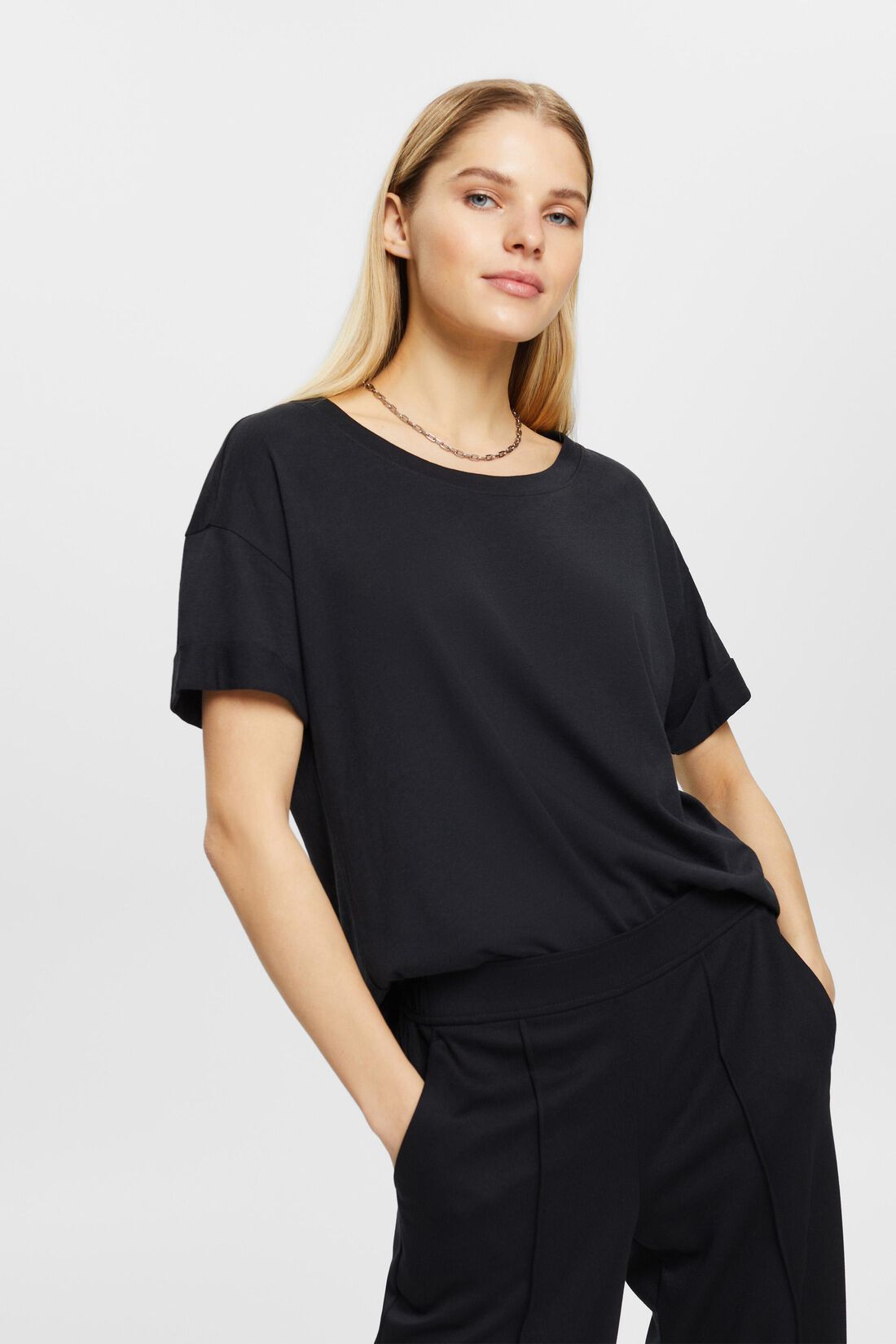 Shirt mit Turn-up-&Auml;rmeln
