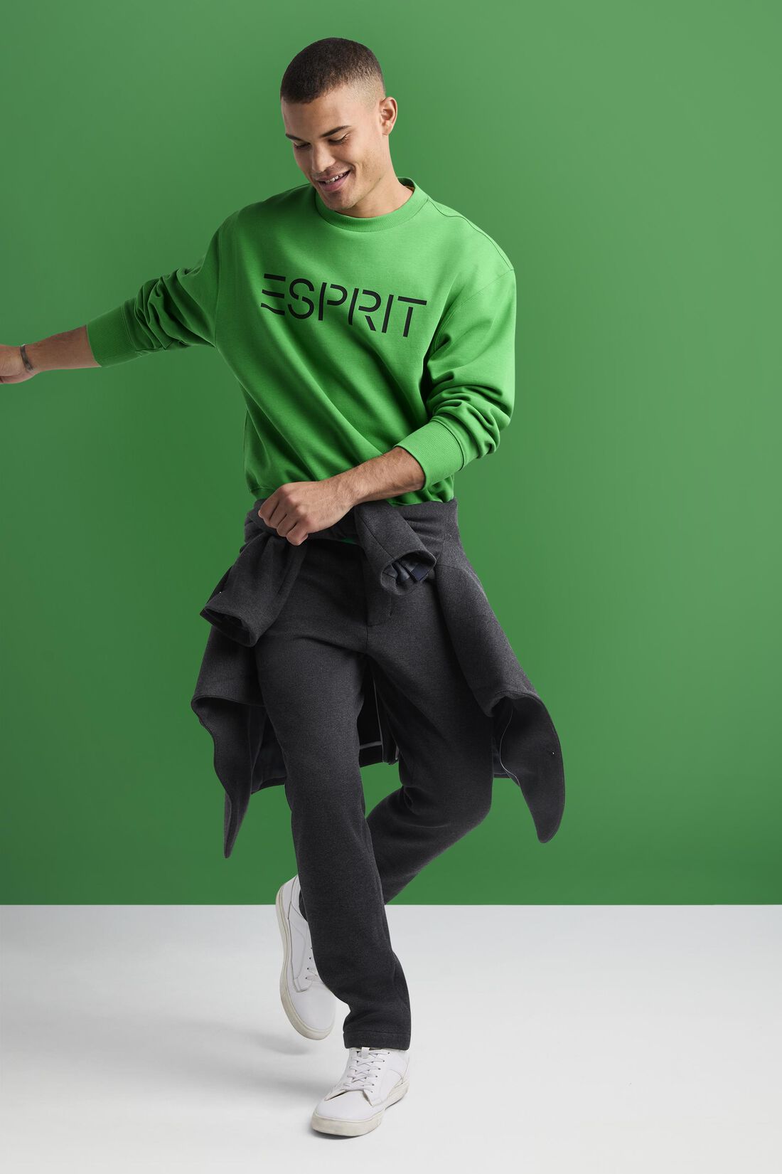 Unisex Logo-Sweatshirt aus Baumwollfleece