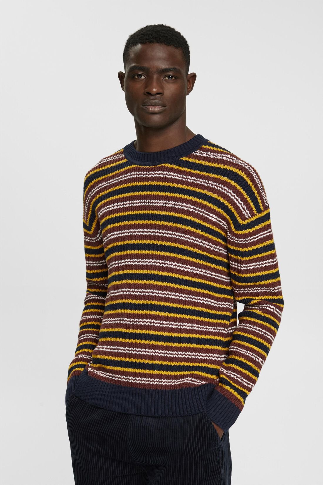 Gestreifter Pullover aus Wollmix