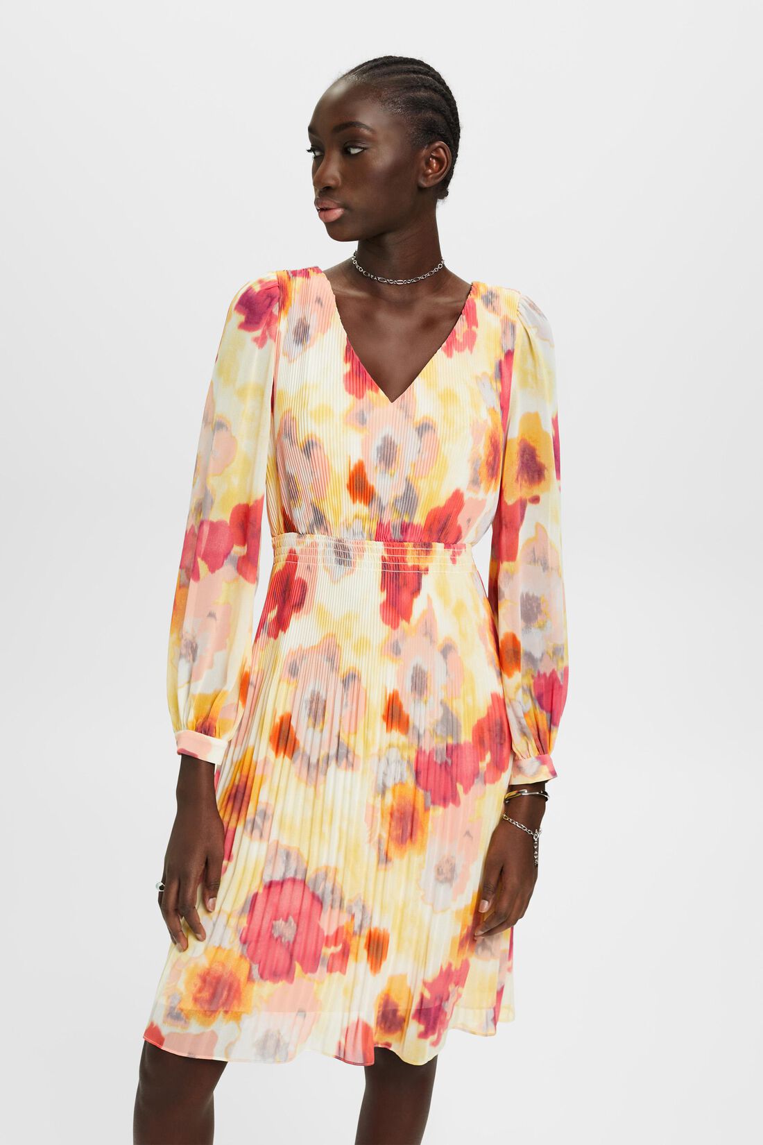 Minikleid mit floralem Allover-Print