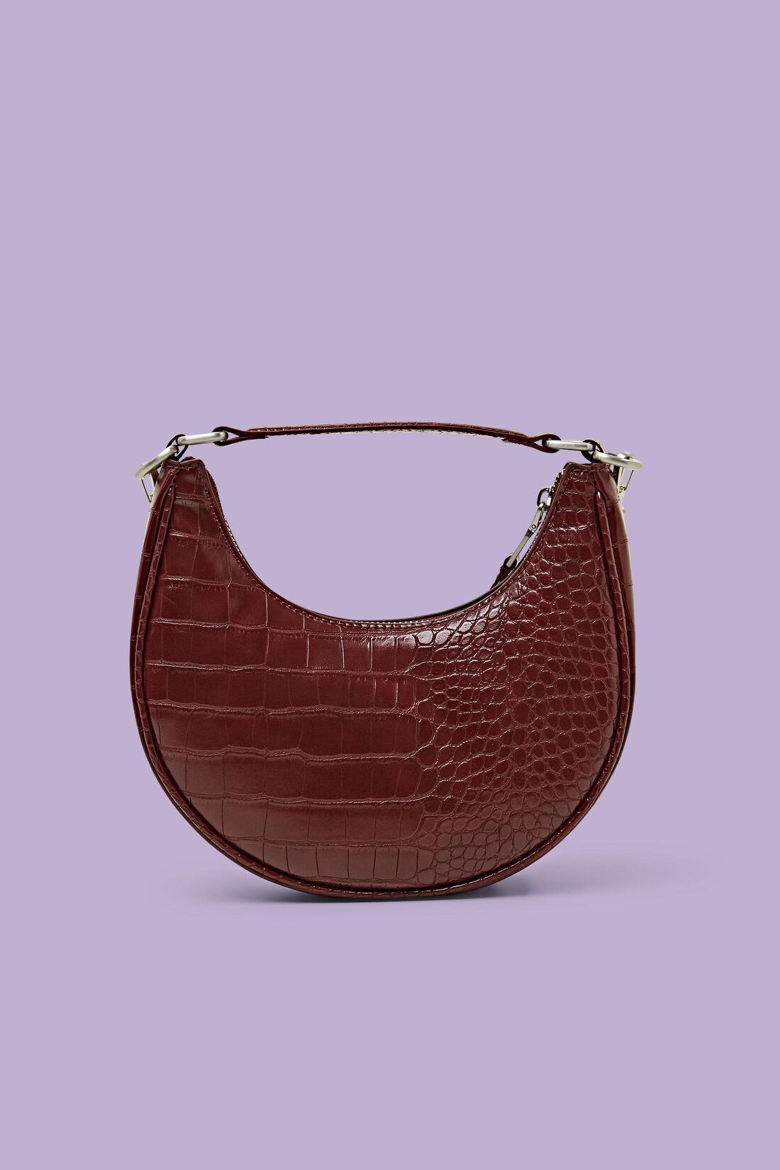 Baguette-Tasche in Lederoptik