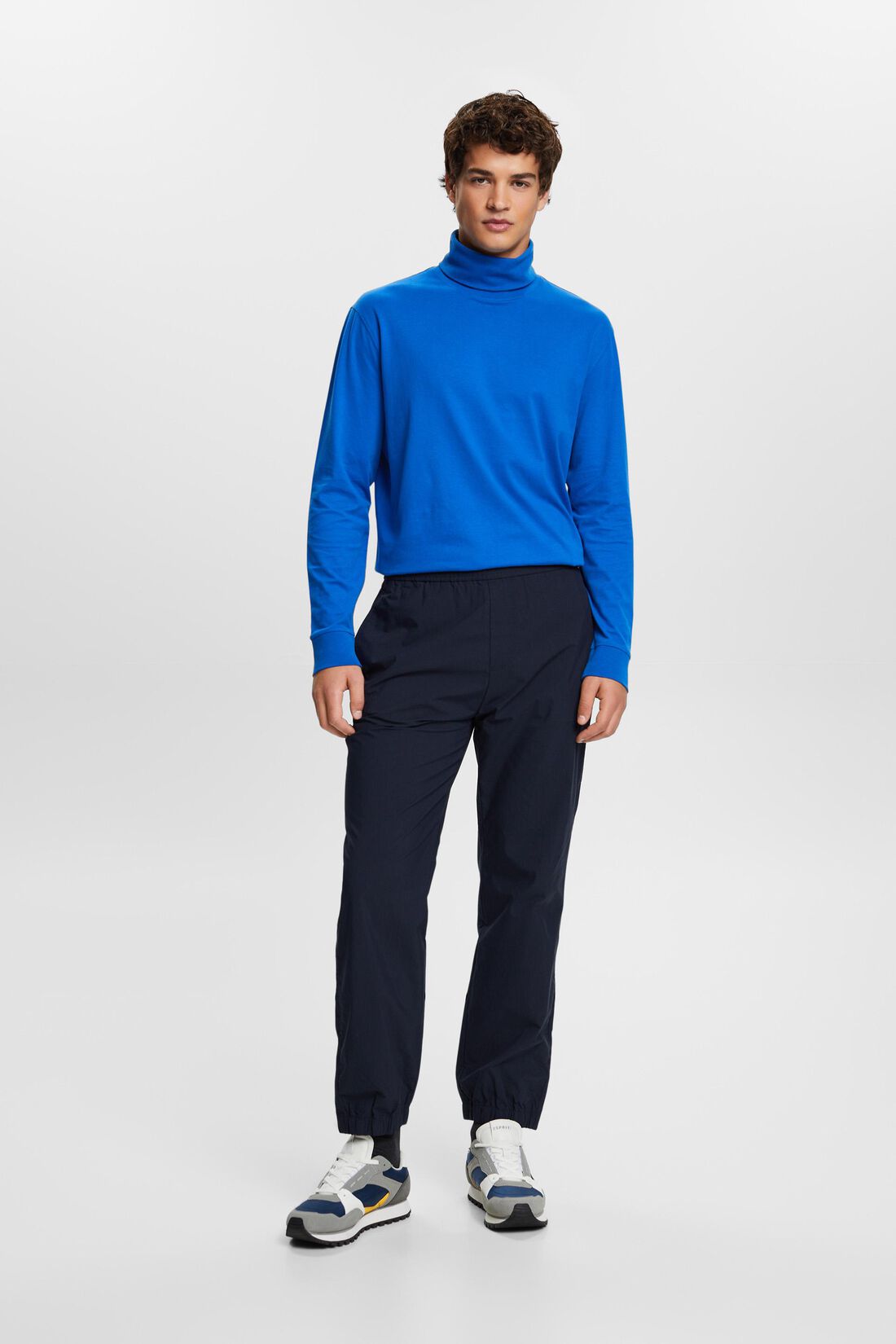 Baumwoll-Longsleeve mit Rollkragen