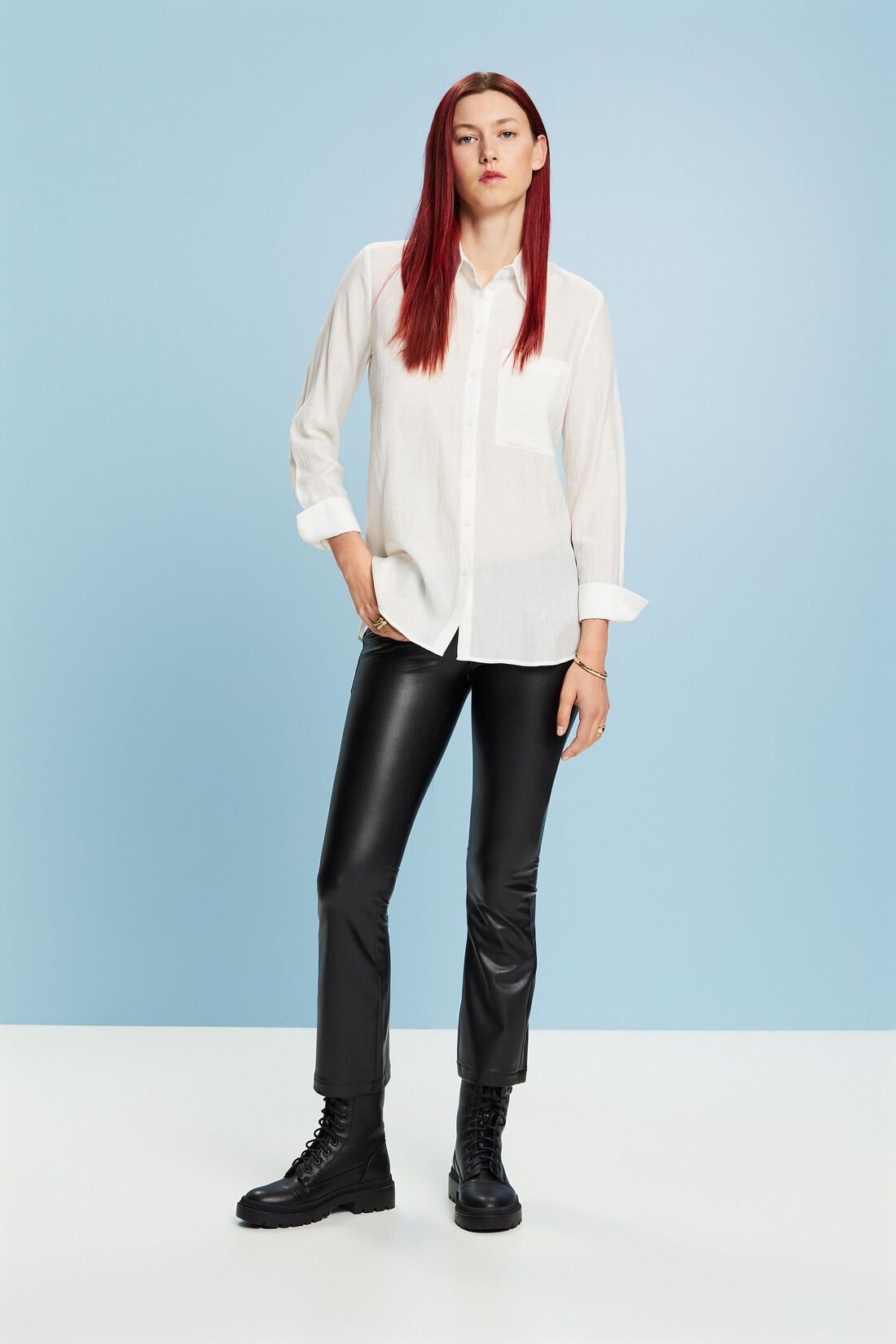 Longsleeve in Crinkle-Optik