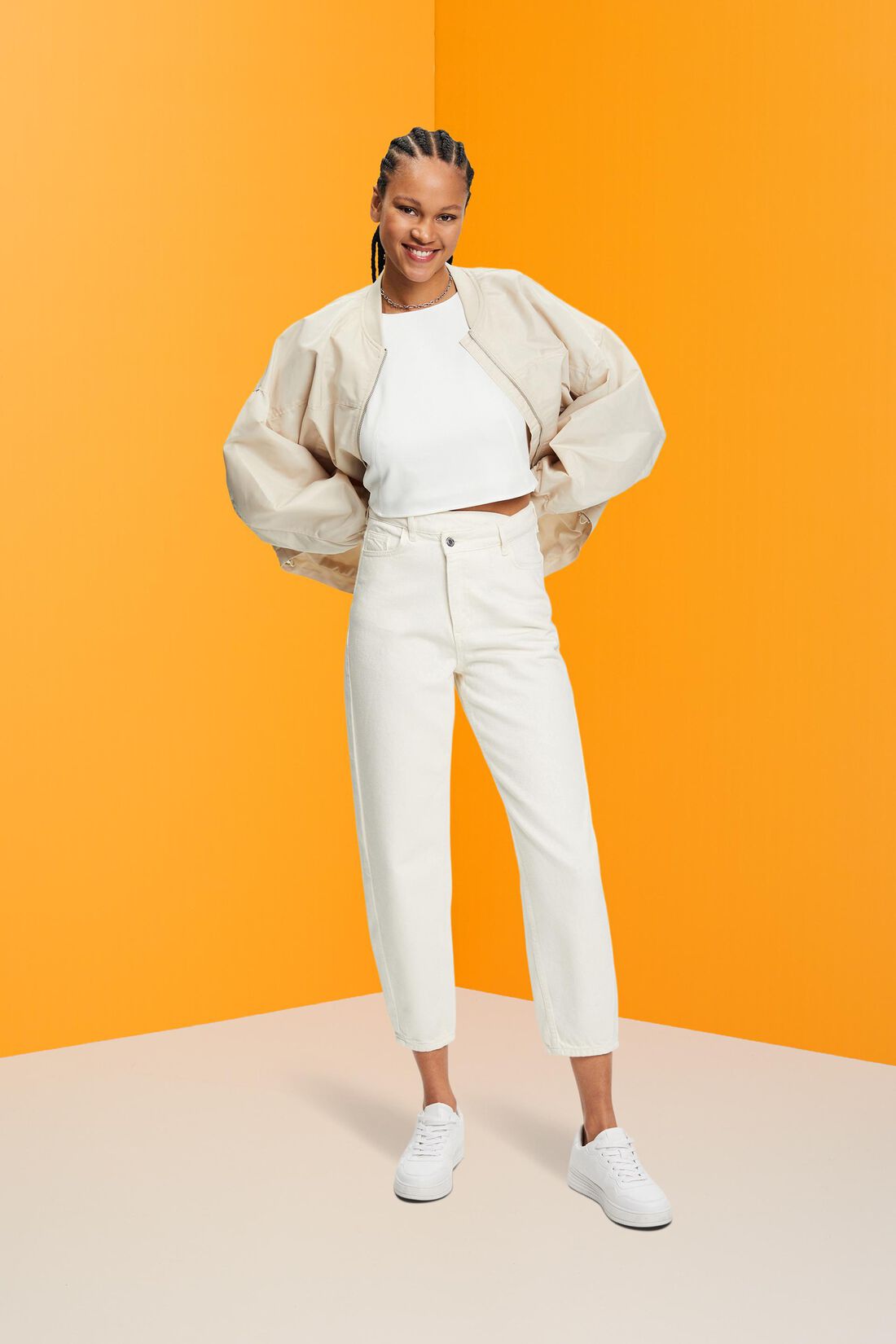 Cropped Top aus Cr&ecirc;pe