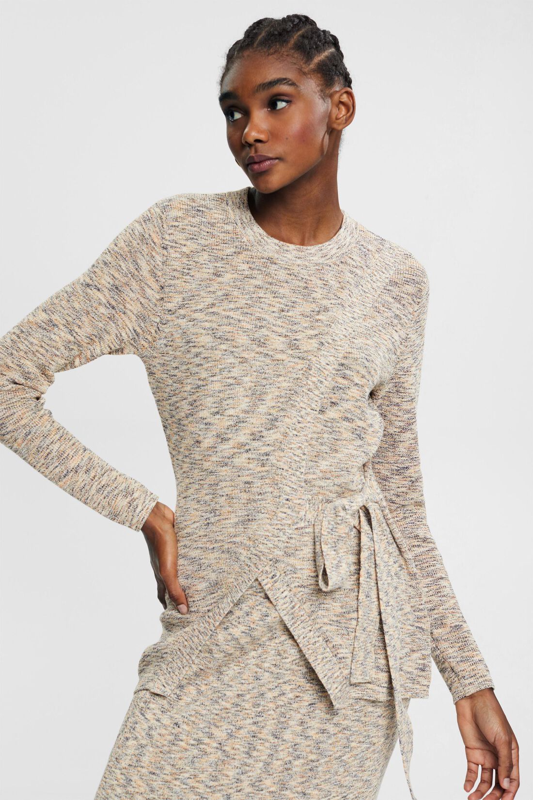 Pullover im Wickeldesign