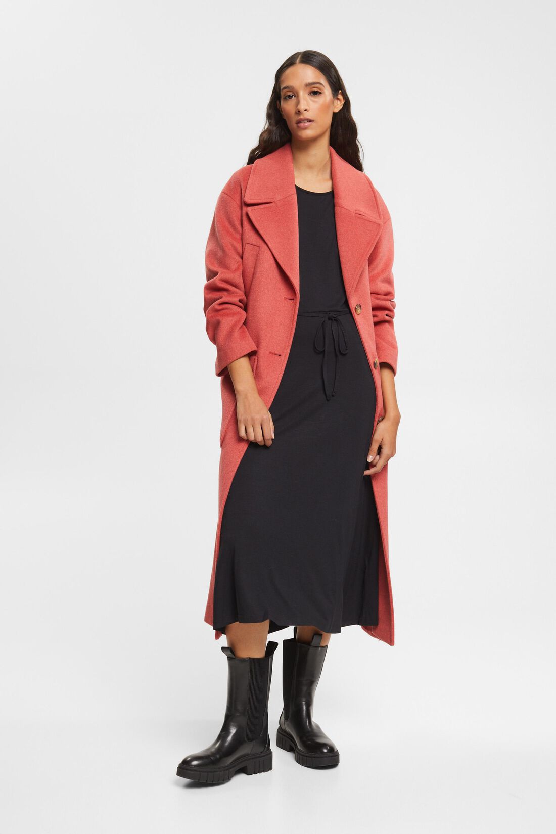 Midikleid aus Jersey mit Bindeg&uuml;rtel
