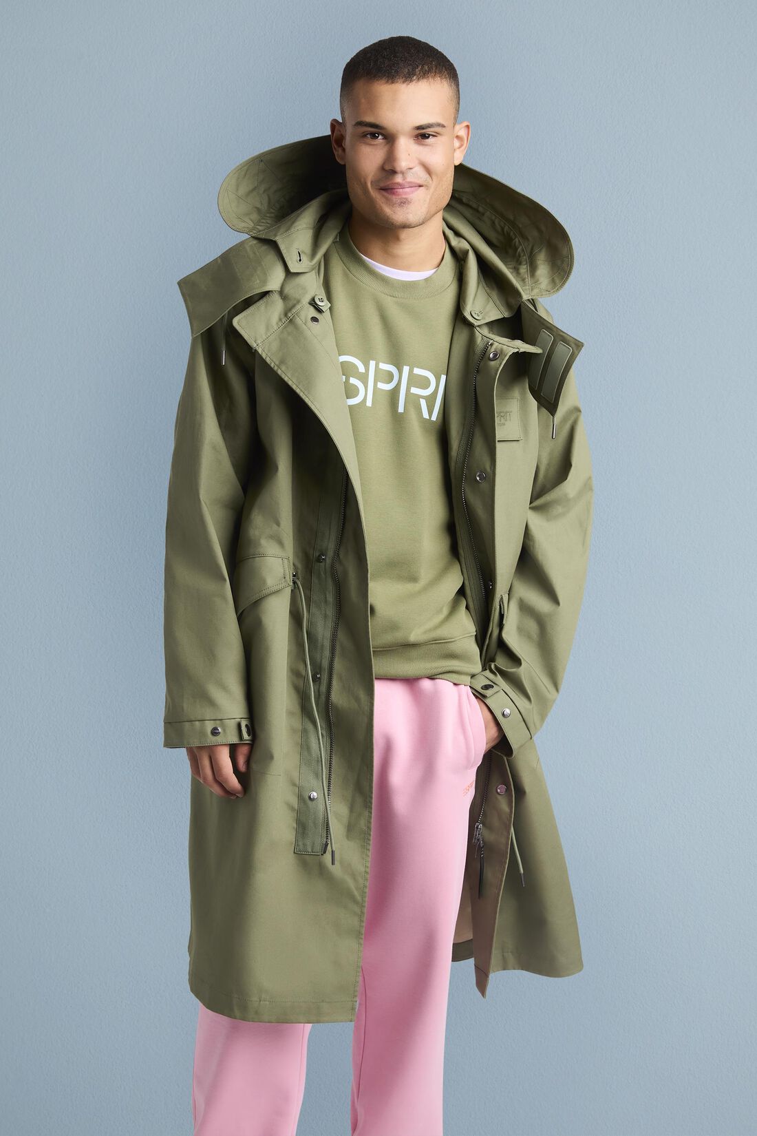 Kapuzen-Parka mit abnehmbaren &Auml;rmeln