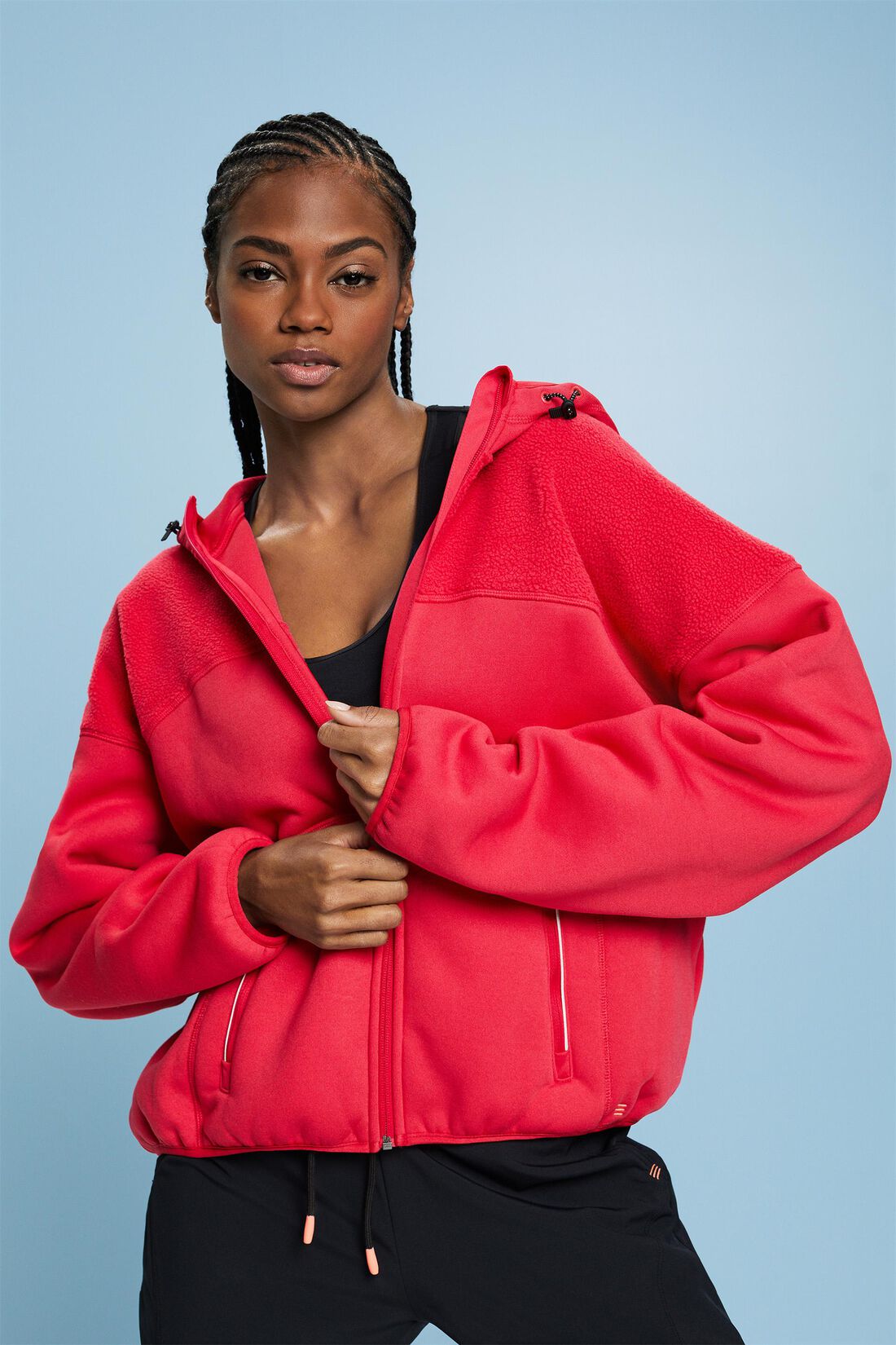 Hoodie mit Rei&szlig;verschluss und Isolierung