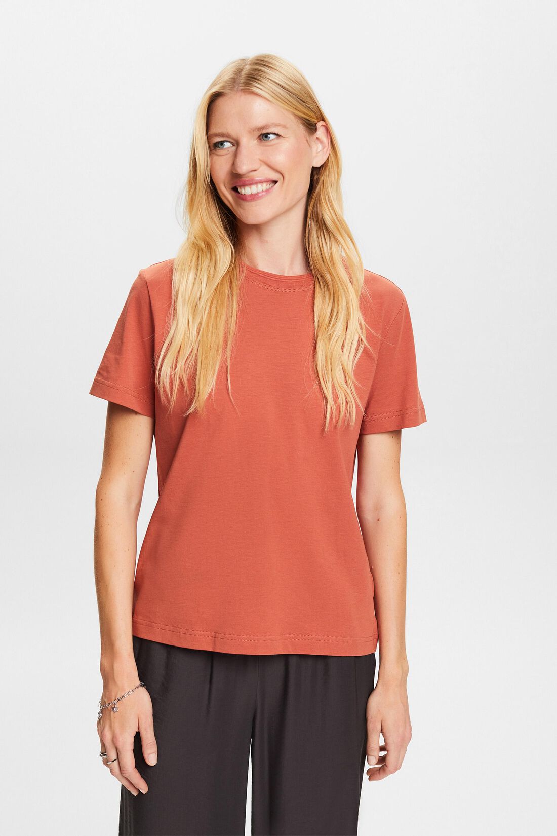 T-Shirt mit Rundhalsausschnitt, 100 % Baumwolle