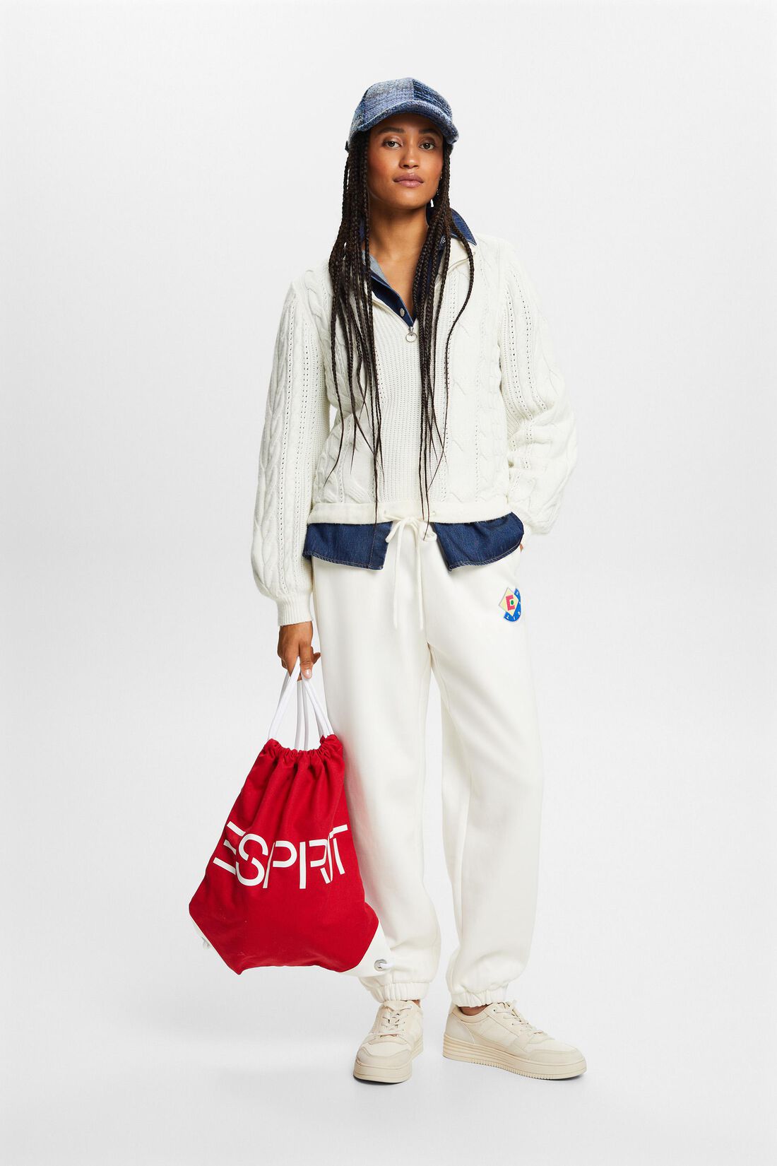 Fleece-Jogginghose mit Logo-Aufn&auml;her