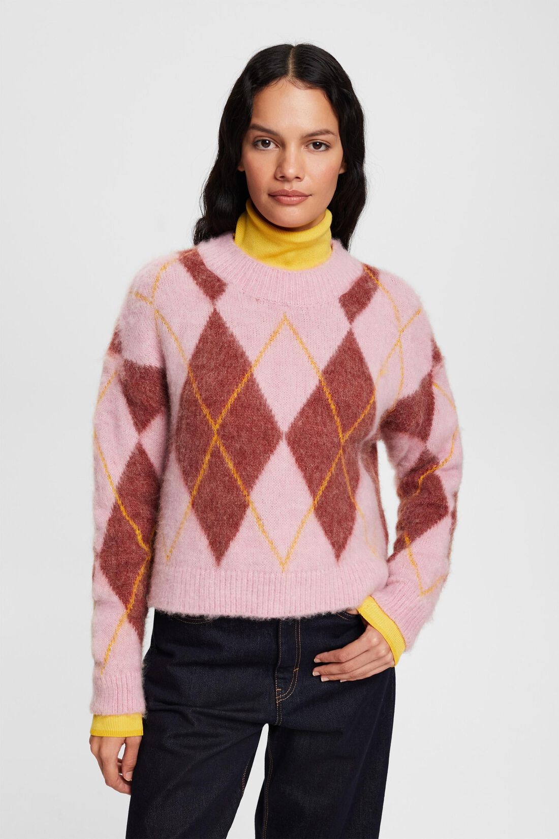 Pullover aus Wollmix mit Argyle-Muster
