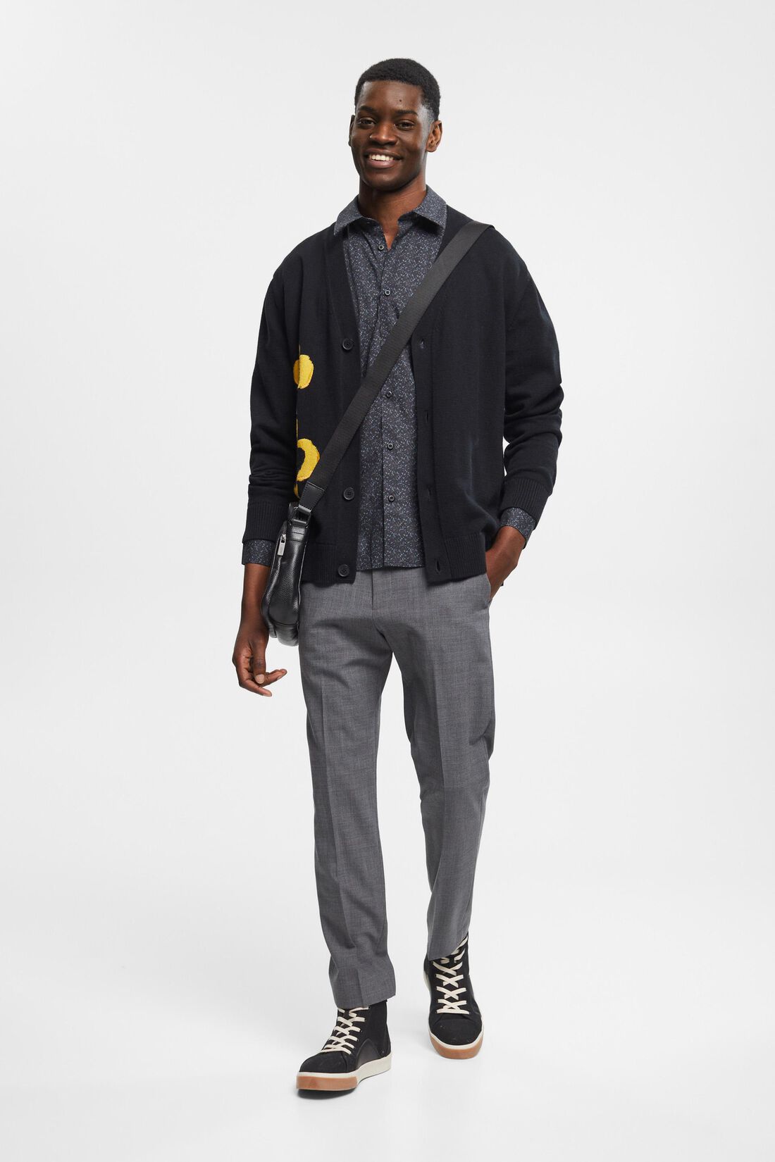 Slim-Fit-Hemd aus Baumwolle mit Muster