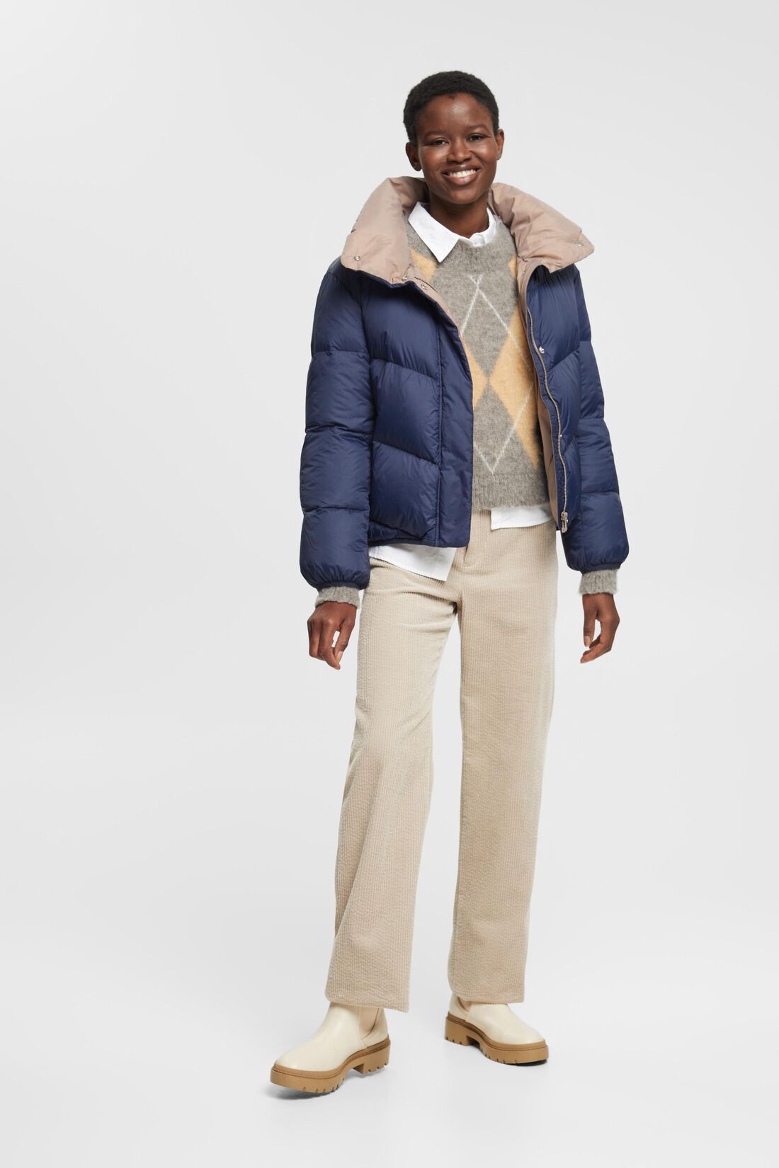 Steppjacke mit recycelter Daunenf&uuml;llung