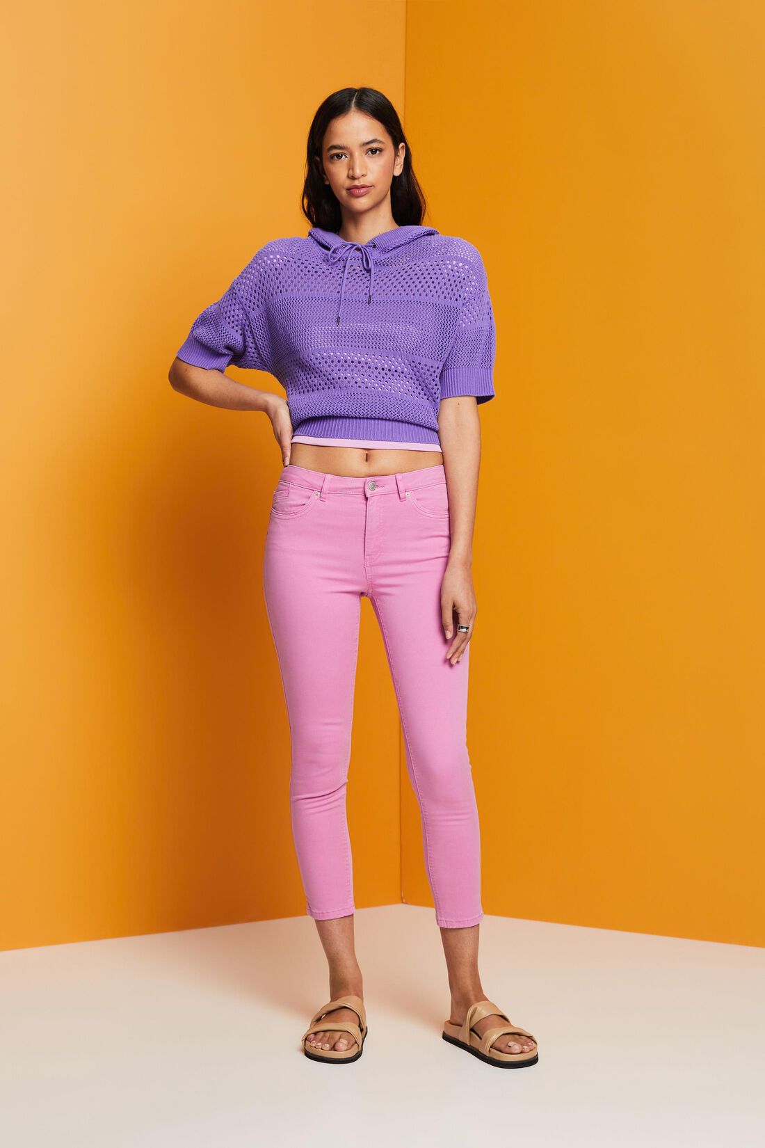 Verk&uuml;rzte Skinny-Hose