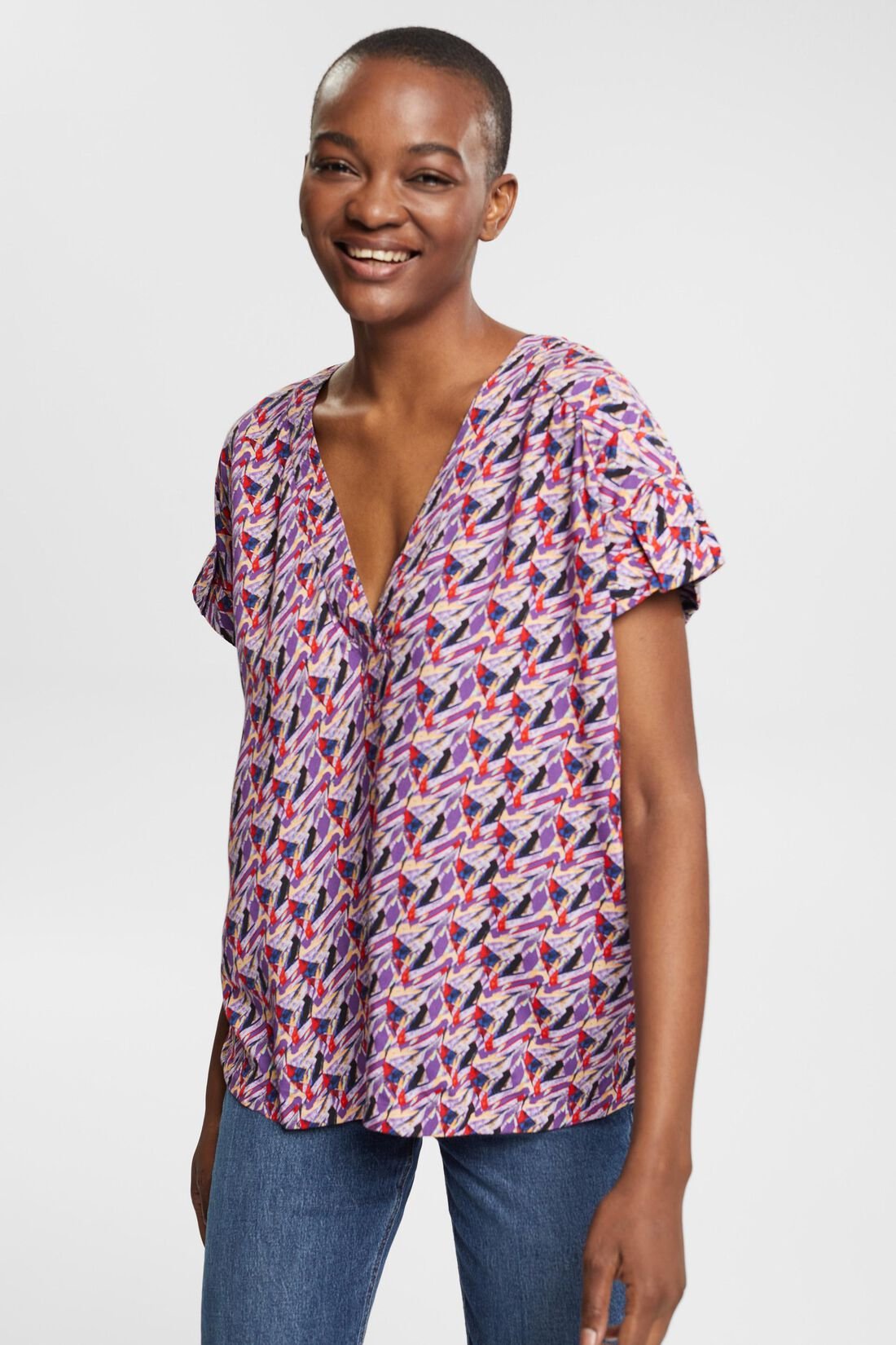 Bluse mit Muster, LENZING&trade; ECOVERO&trade;