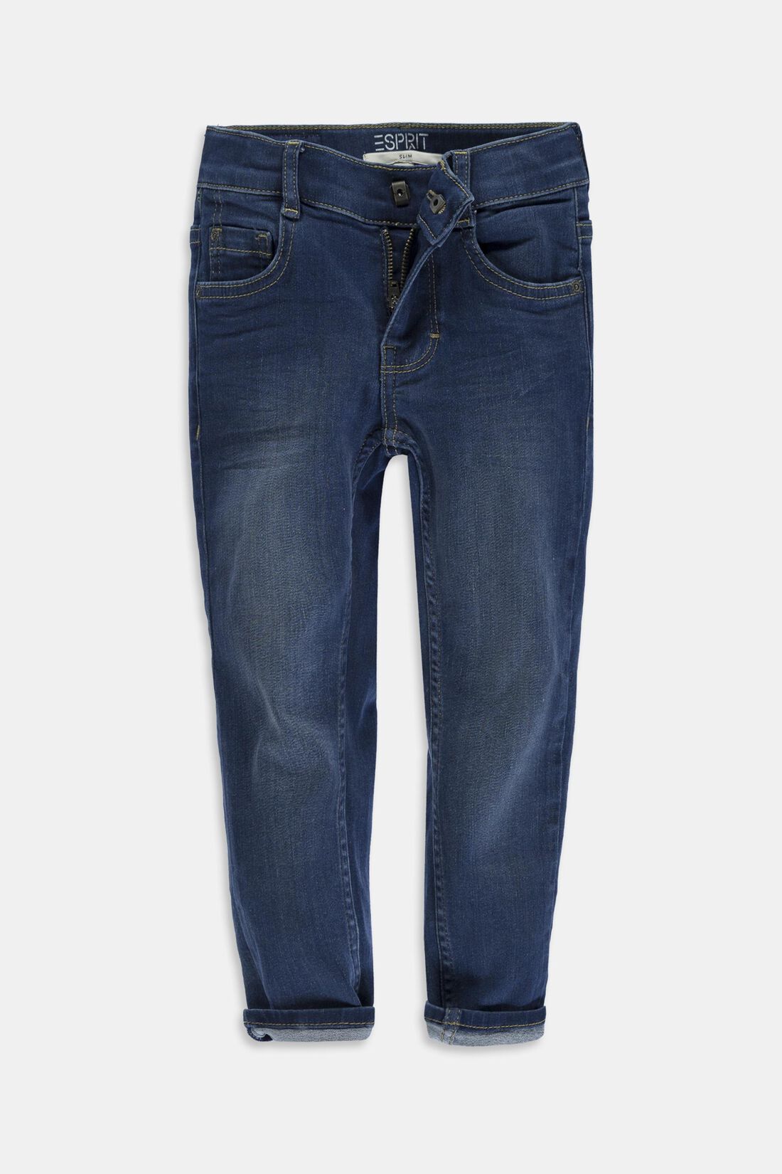 Stretch-Jeans mit Weitenservice und Verstellbund