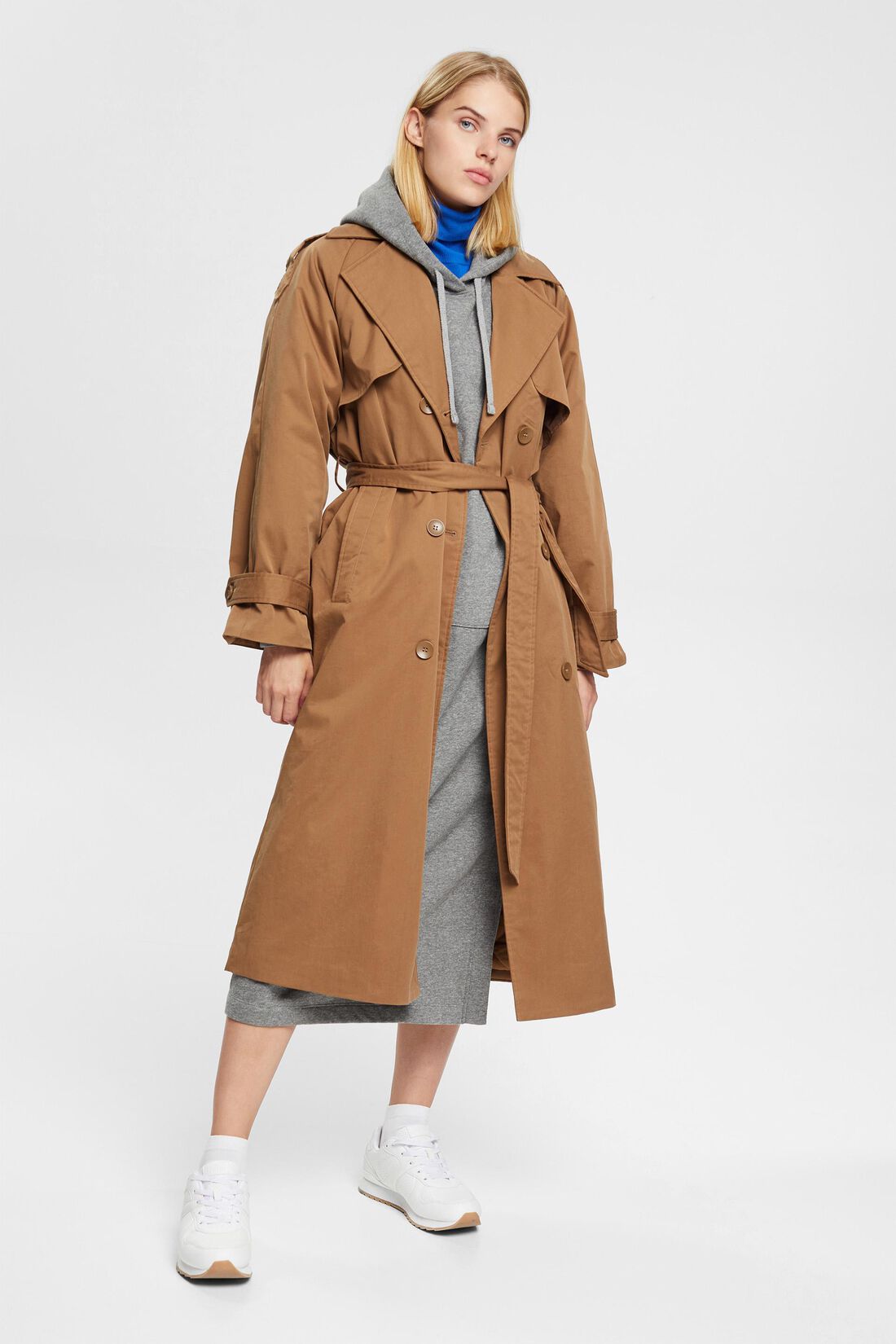 Hoodie-Kleid in Longform