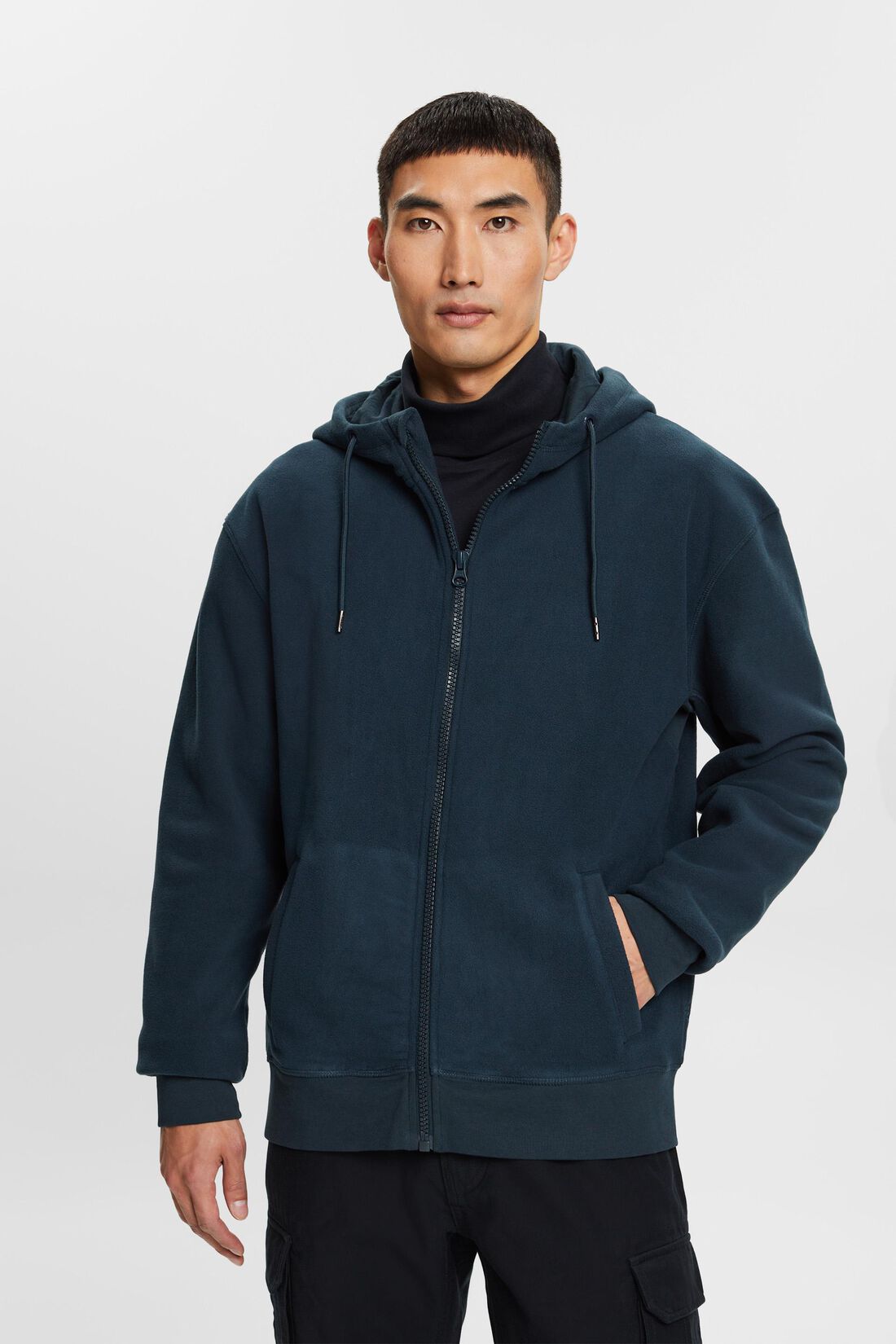 Fleece-Sweatshirt mit Kapuze