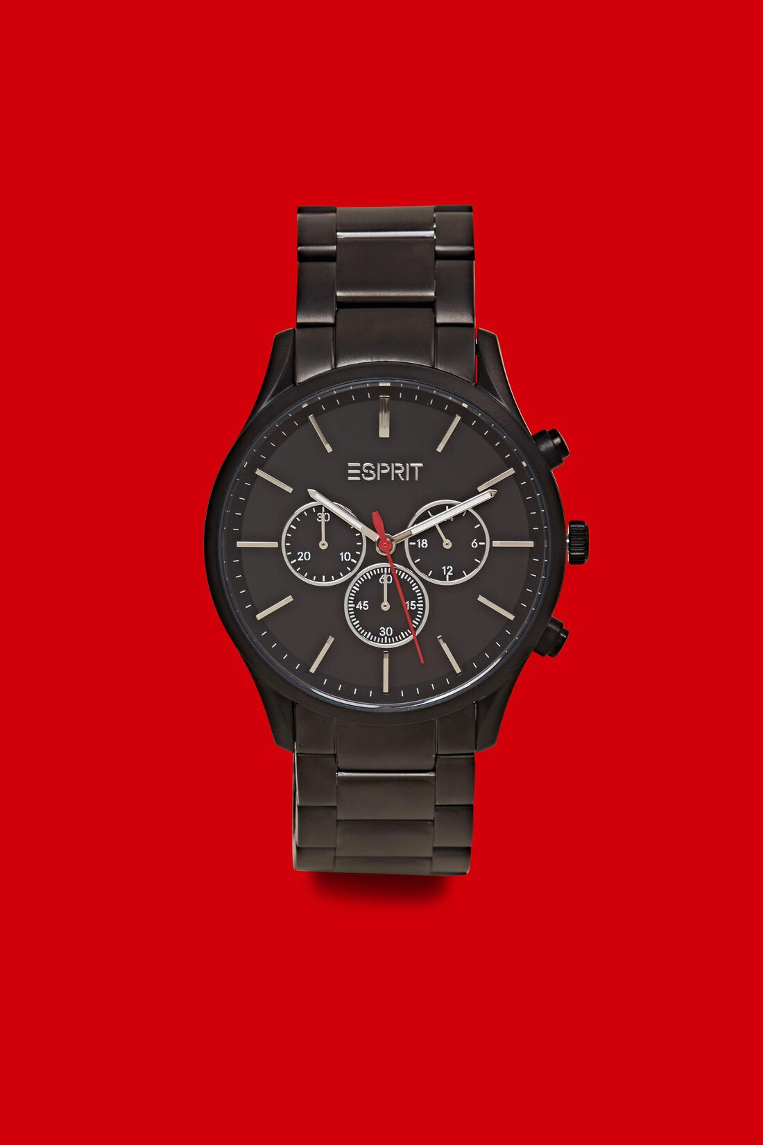 Edelstahl-Chronograph mit Gliederarmband