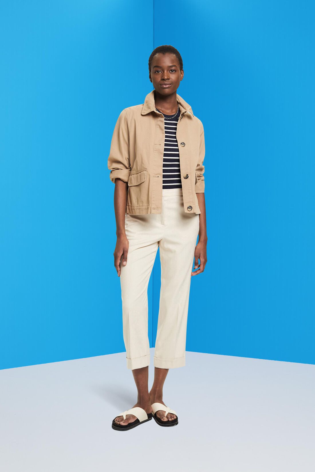 Elegante Cropped-Hose mit hohem Bund