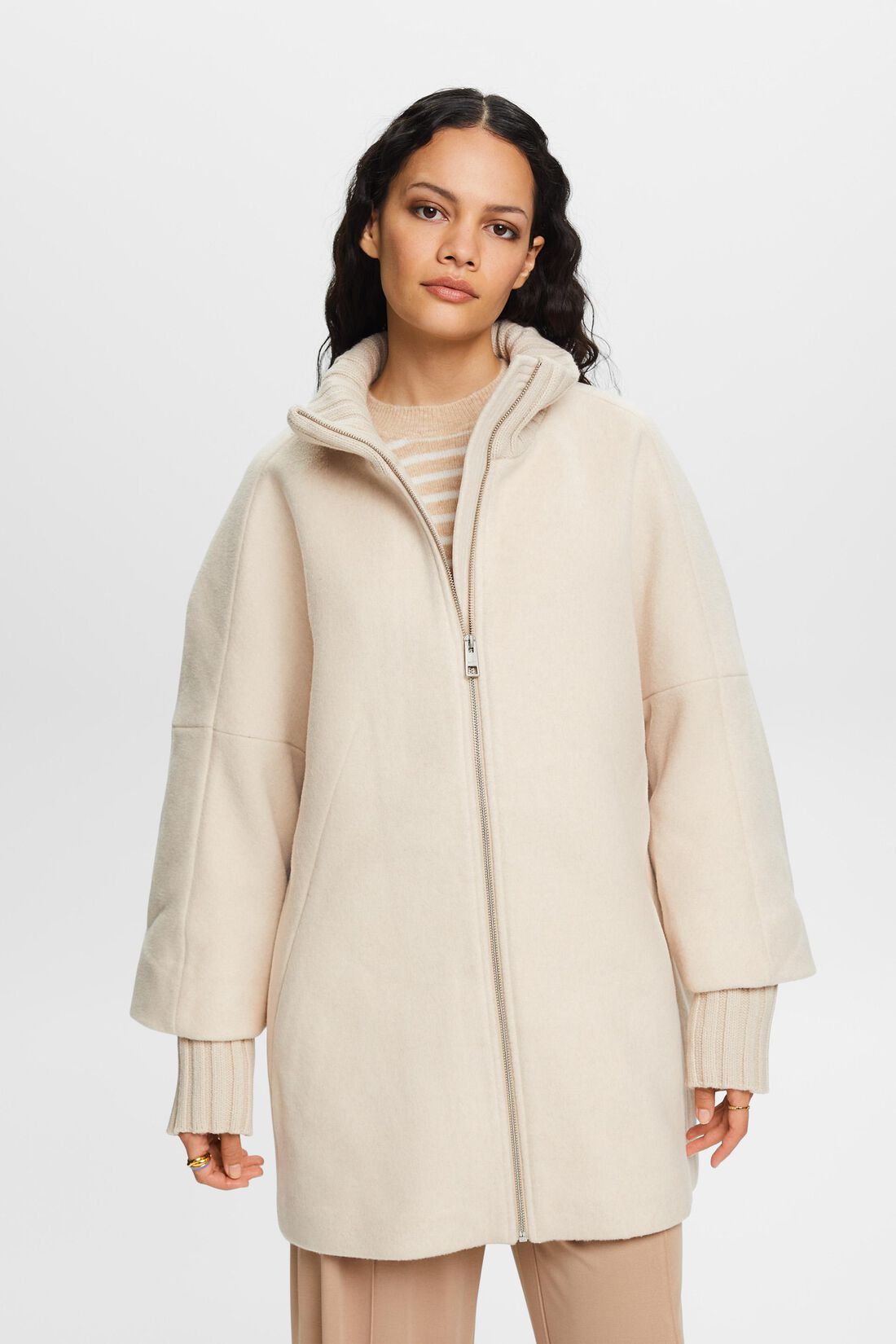 Jacke aus Wollmix mit Kaschmir