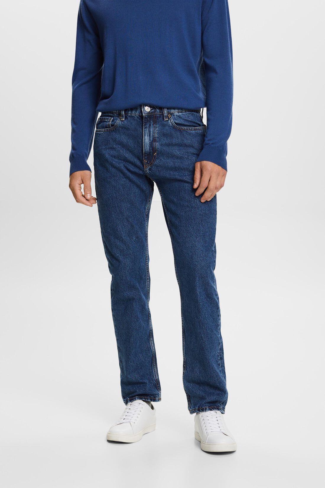 Jeans mit geradem Bein und mittlerer Bundh&ouml;he