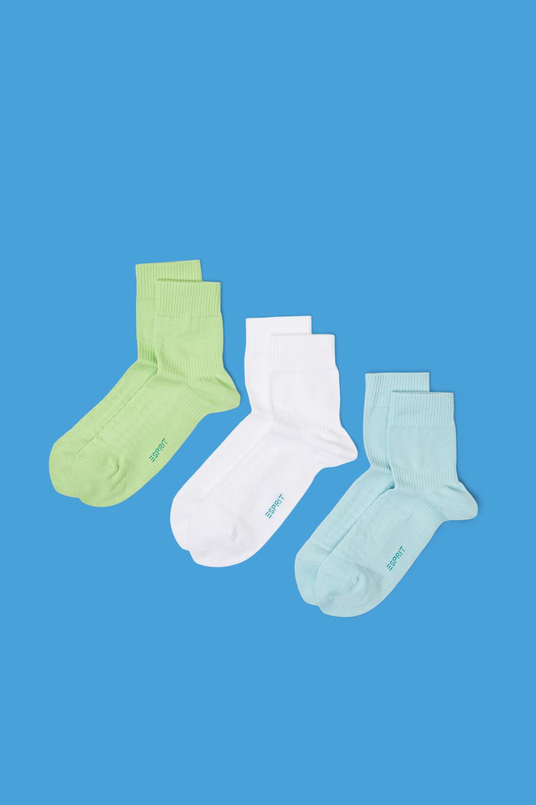 3er-Pack Gerippte Socken aus Bio-Baumwolle mit mittelhohem Schaft