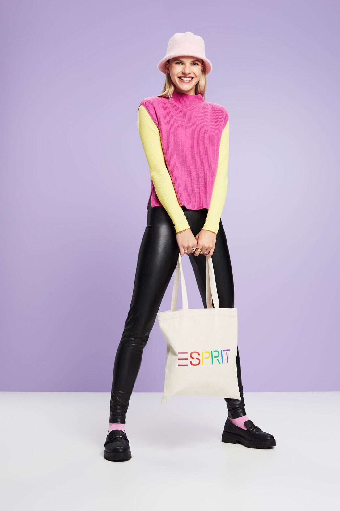 Leggings in Lederoptik