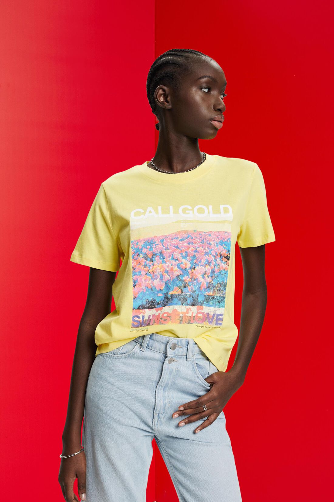 Baumwoll-T-Shirt mit Frontprint