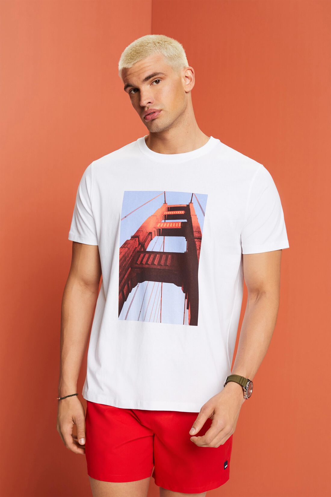 Bedrucktes Baumwoll-T-Shirt